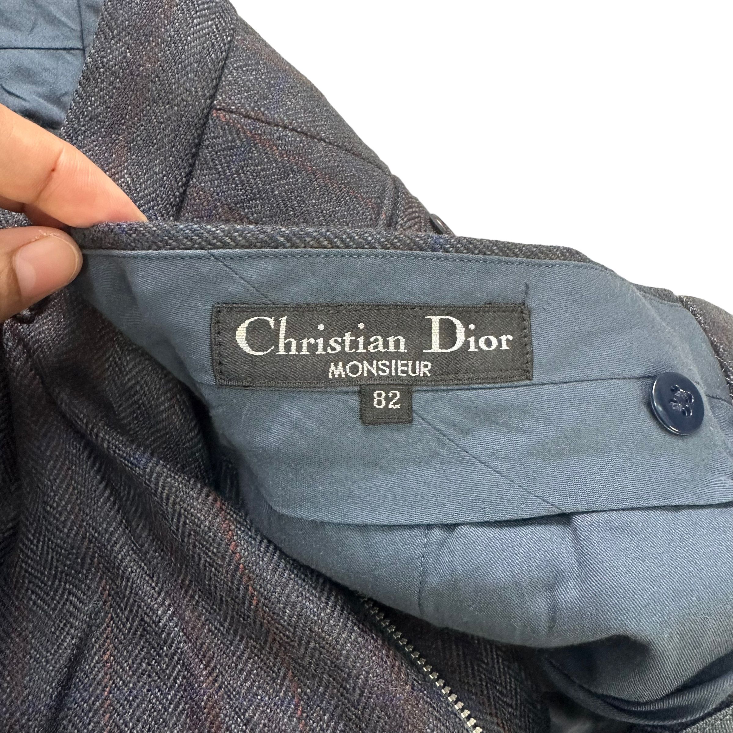 Christian Dior Monsieur CHRISTIAN DIOR MONSIEUR STRIPED WOOL TROUSERS #8100-203 Size US 31 - 5 Thumbnail