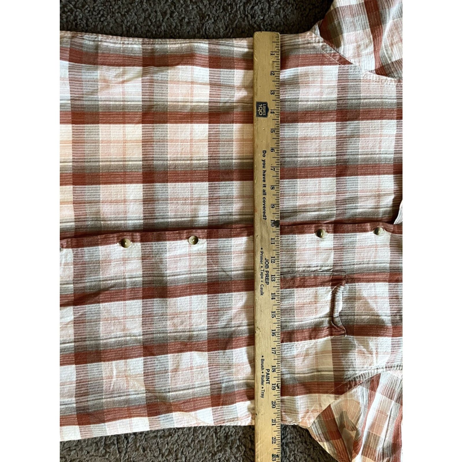 Van Heusen Van Heusen Short Sleeve Shirt Button-Up 60% Cotton 40% Rayon Size M Orange Plaid Classic Mens Regular Collared 15-15.5 Vintage No Iron Button Down Size US M / EU 48-50 / 2 - 4 Thumbnail