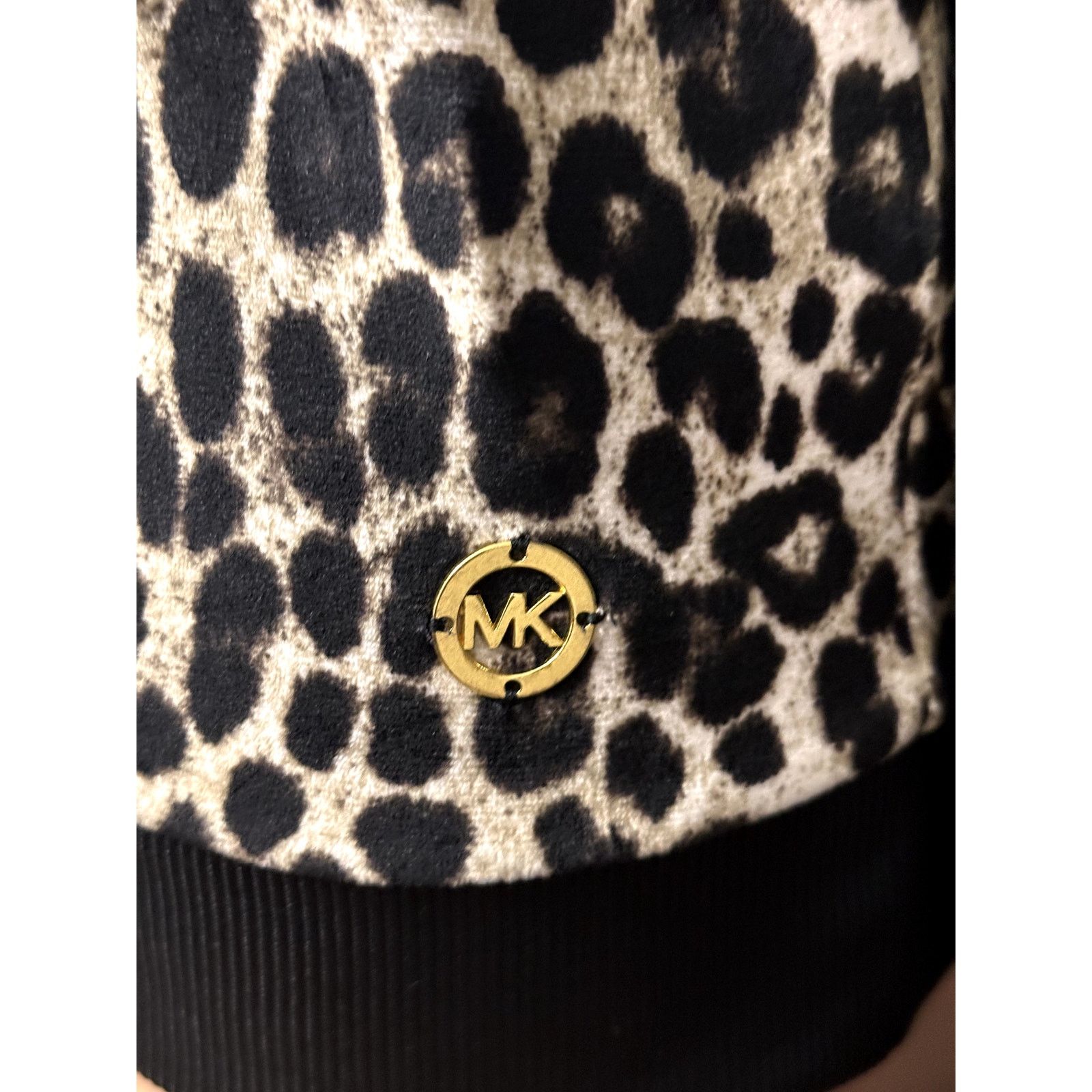 Michael Kors Michael Kors Top Velour Cheetah Print Black/Brown XXS NWT Size XXS / US 00 / IT 34 - 5 Thumbnail