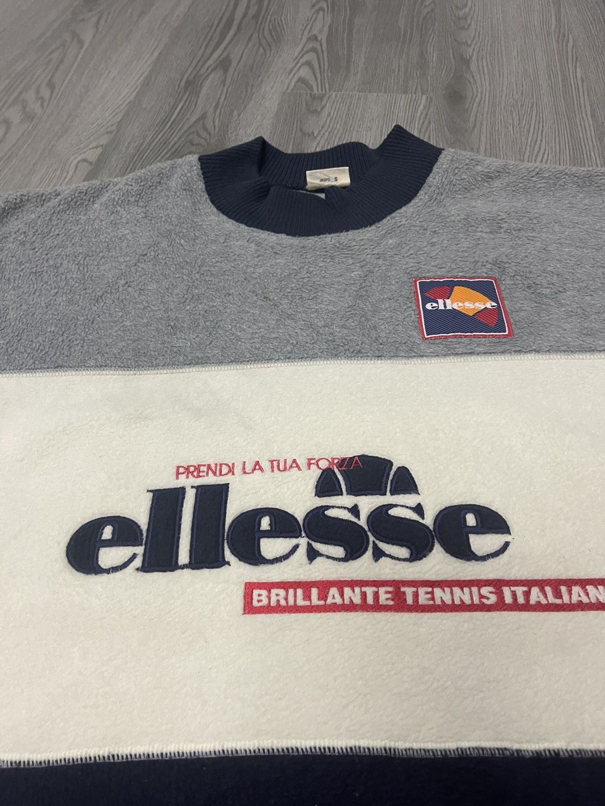 Vintage Vintage Ellese tricolour fleece pullover Size US M / EU 48-50 / 2 - 9 Thumbnail