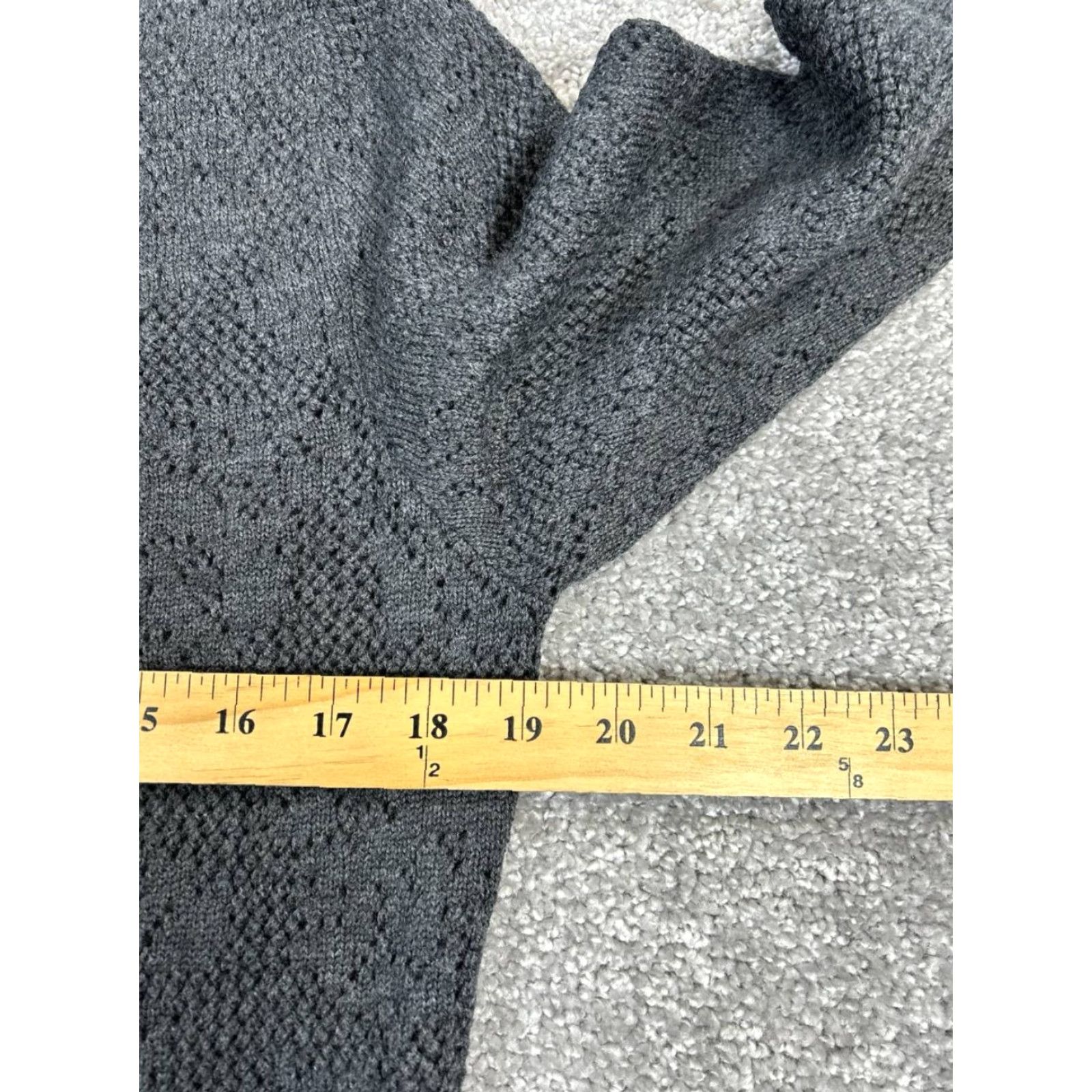 Barbour Barbour Womens Sweater Shirt Crew Neck Long Sleeve Gray Wool Knit Henley 14 Regular Size XL / US 12-14 / IT 48-50 - 6 Thumbnail