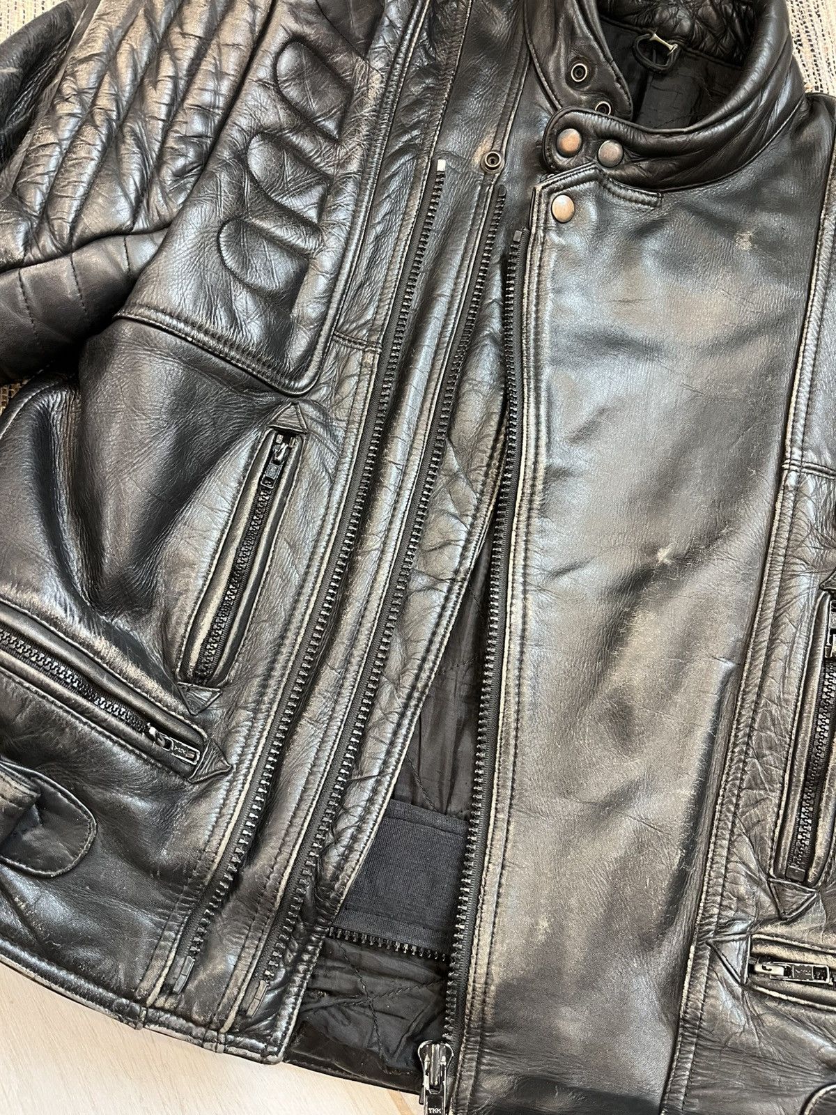 Vintage Vintage MOTO Leather Jacket Racing Motorcycle Biker faded Size US M / EU 48-50 / 2 - 17 Thumbnail