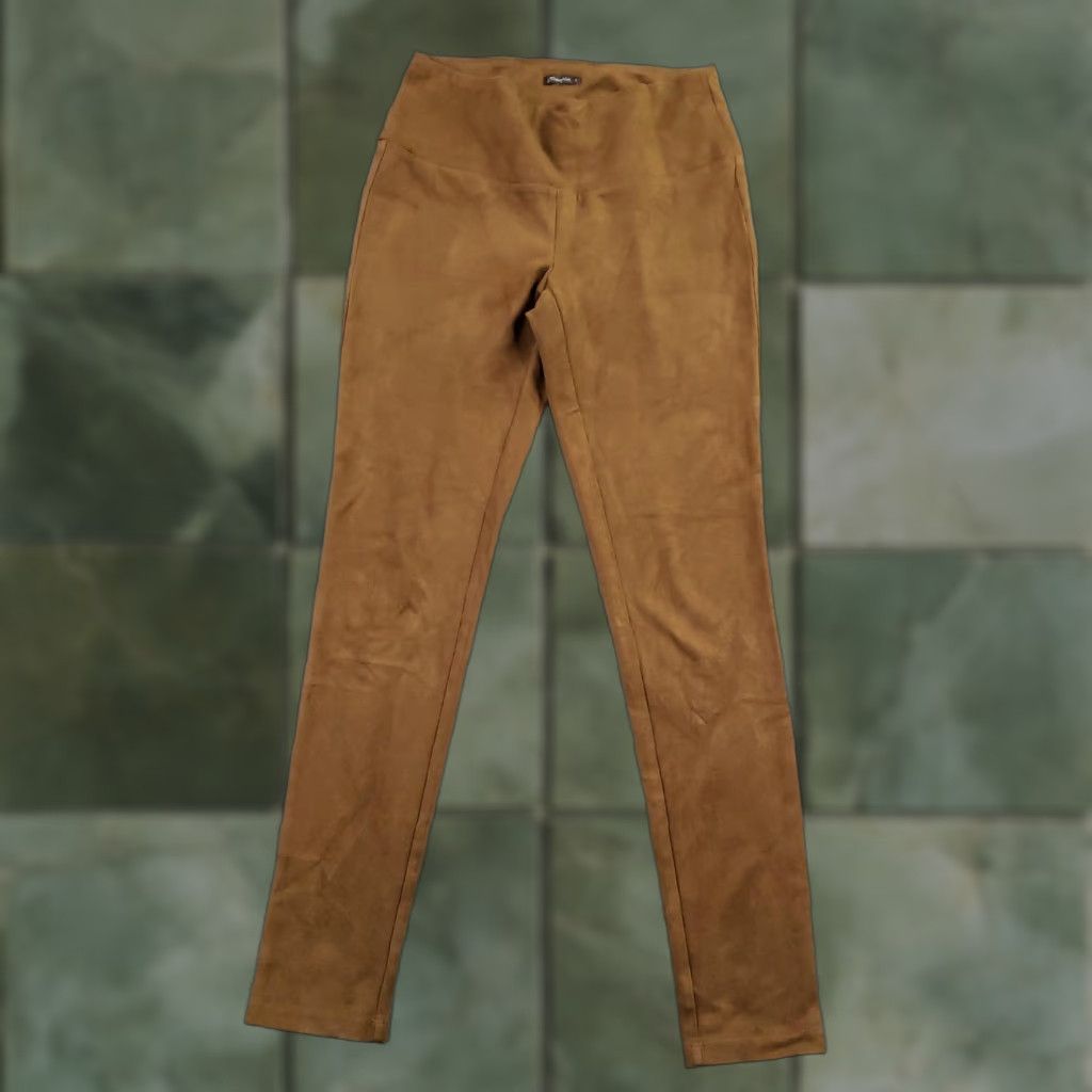 J.McLaughlin J.McLaughlin Leggings Womens Small Brown Faux Suede High Rise Pull On Stretch Size 28" / US 6 / IT 42 - 1 Thumbnail