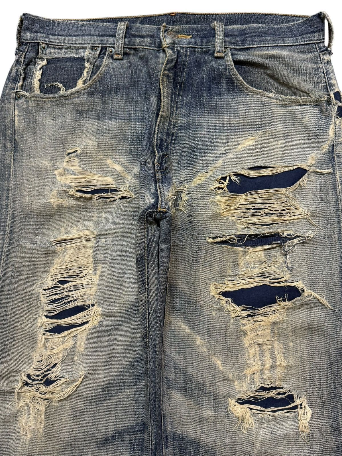 Levi's Vintage 90s Levis 553 Faded Wash Distressed Destroyed Baggy Size US 33 - 3 Thumbnail