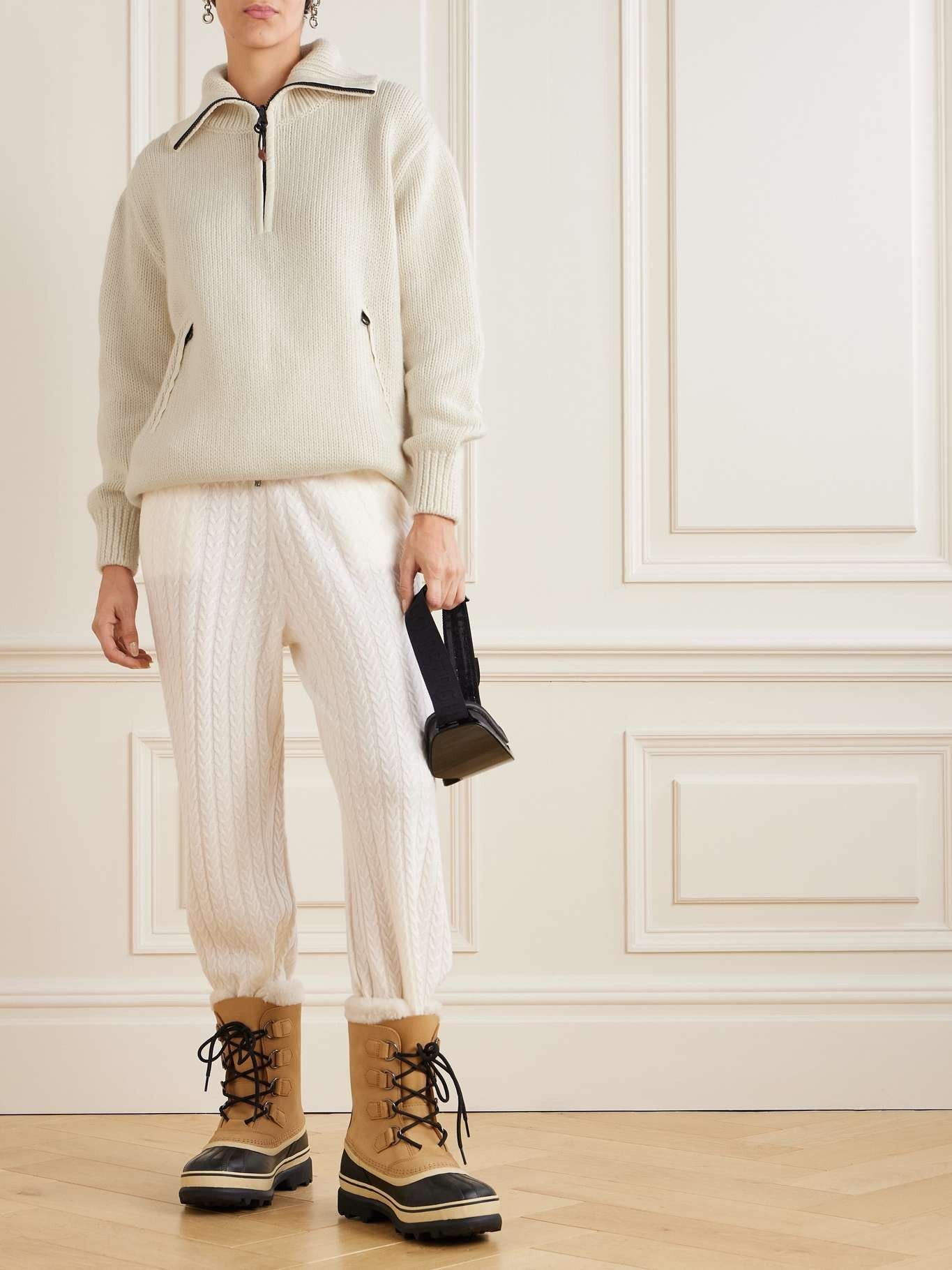 Loro Piana o1w1db10825 FAO6448 Alpe Di Mera Half-neck Sweater Off White Size L / US 10 / IT 46 - 3 Thumbnail