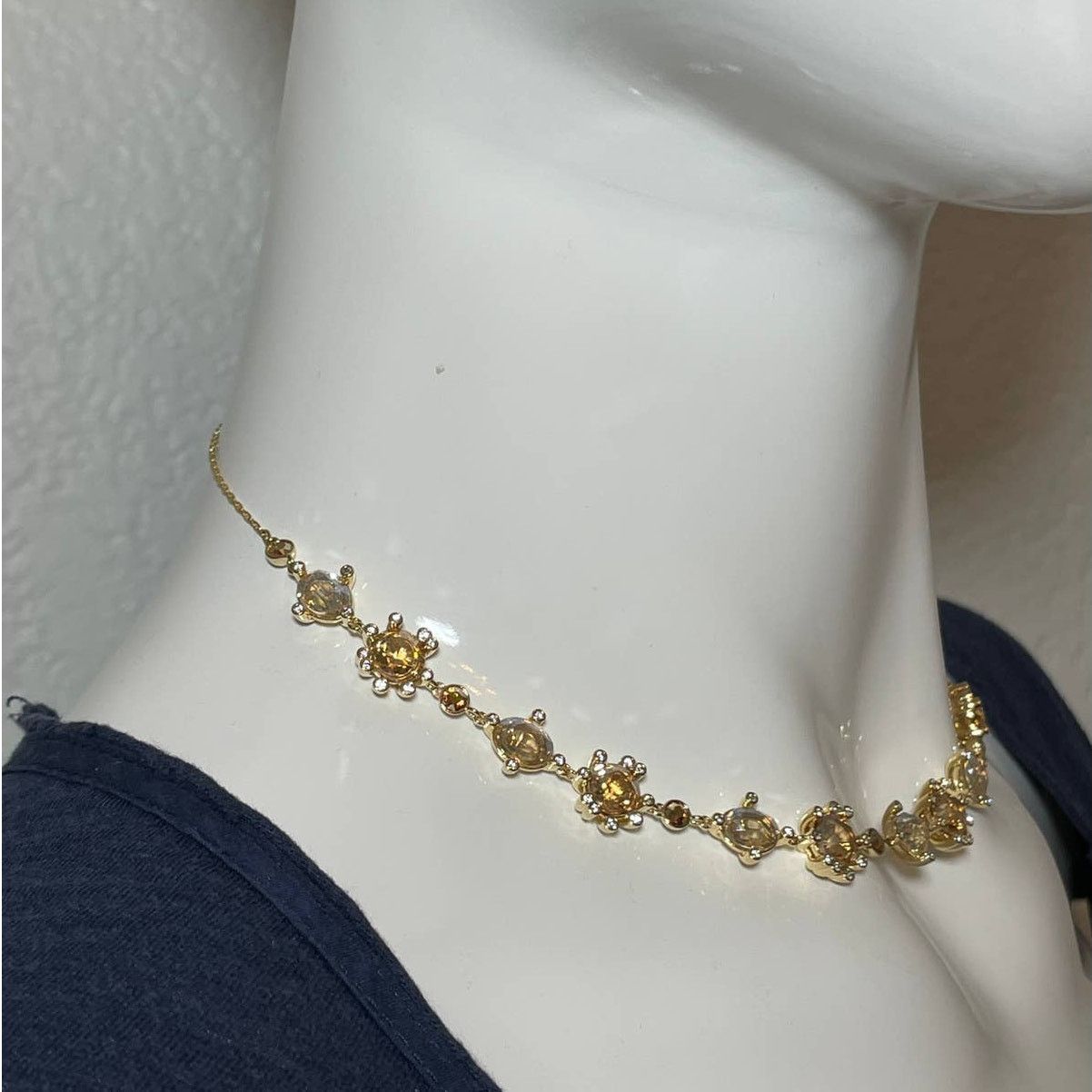Swarovski Swarovski Olive All Round Necklace Multi Color Gold Plated Size ONE SIZE - 3 Thumbnail