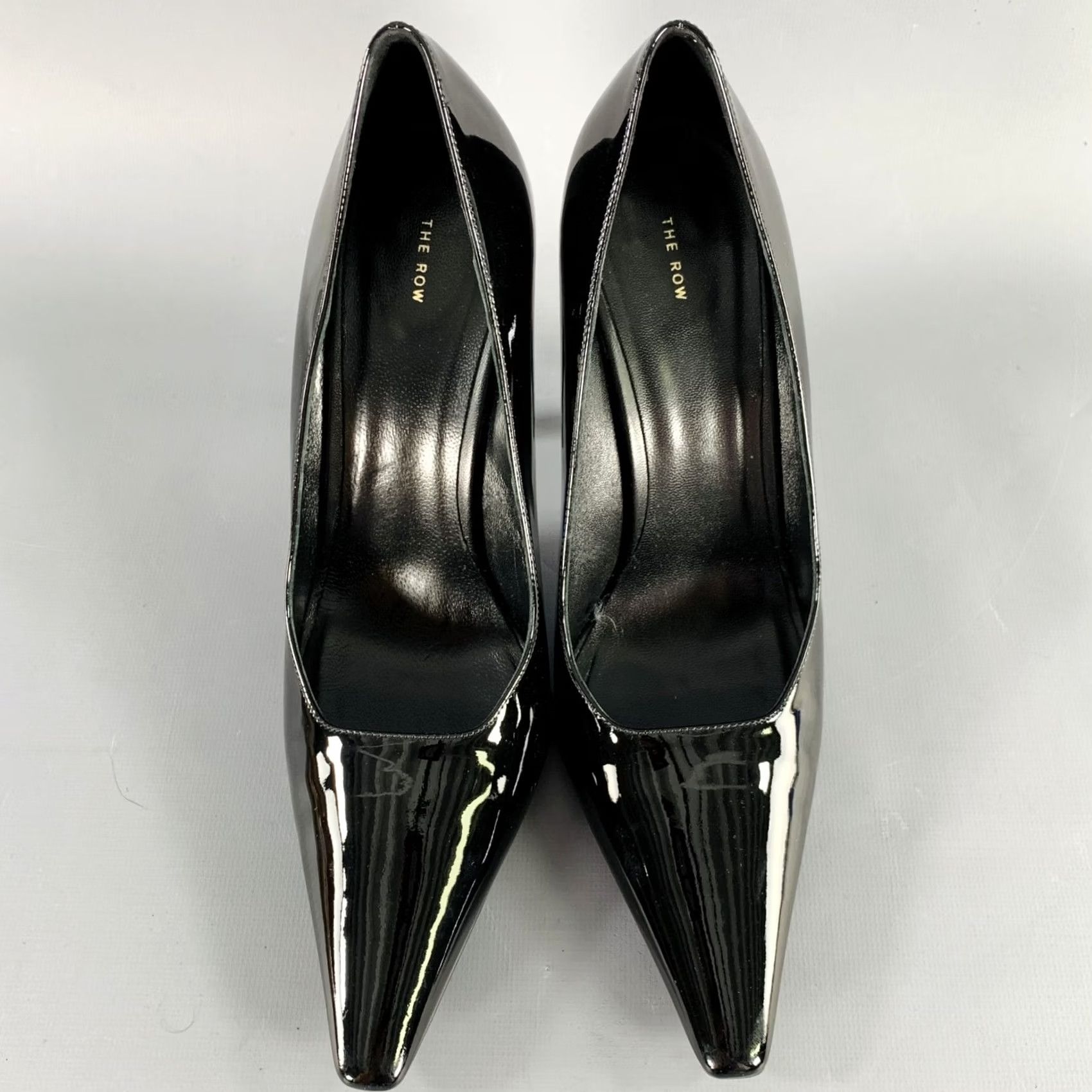 The Row THE ROW Pumps Women 7.5 Black Patent Leather Pointed Toe Heel Italy Size US 8 / IT 38 - 4 Thumbnail