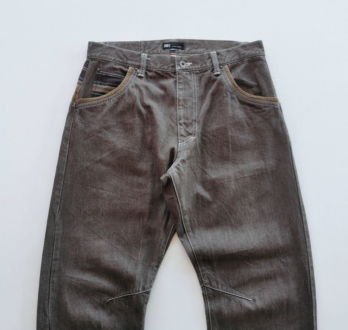 Kapital Concave Attempt Japan Brown Denim Jeans Size US 34 / EU 50 - 4 Thumbnail