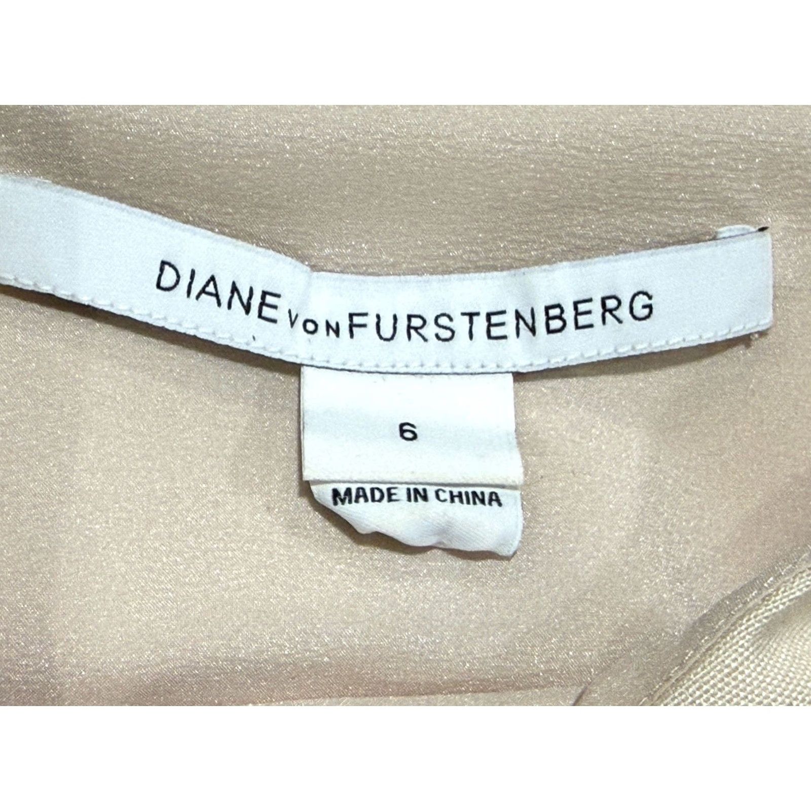 Diane von Furstenberg VINTAGE DVF Robi Cream & Navy Sleeveless Mini Dress SZ US 6 Women Pencil Dress Ivory Navy 6 Womens Size M / US 6-8 / IT 42-44 - 6 Thumbnail