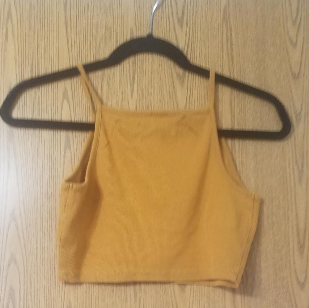 Asos Asos Mustard Yellow Crop Top Size 6 Size M / US 6-8 / IT 42-44 - 2 Thumbnail
