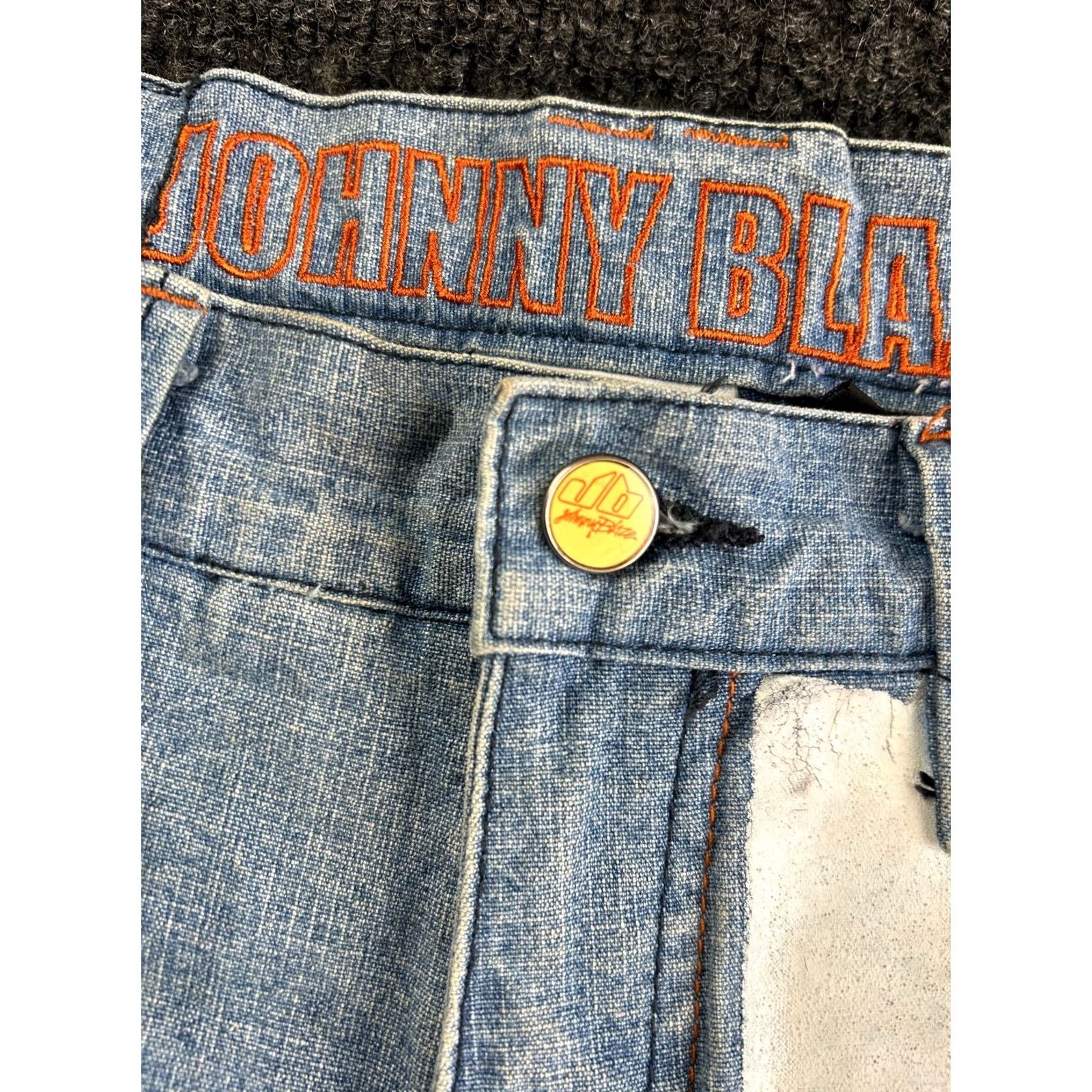Denime VINTAGE Johnny Blaze Jeans 36 Paint Streaks Baggy Loose Hip Hop Denim Mens Size US 36 / EU 52 - 5 Thumbnail
