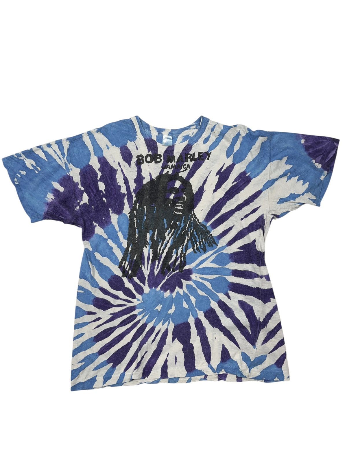 Bob Marley Vintage 80s Bob Marley Tie Dye T-shirt Jamaica Single Stitch Size US XL / EU 56 / 4 - 1 Thumbnail