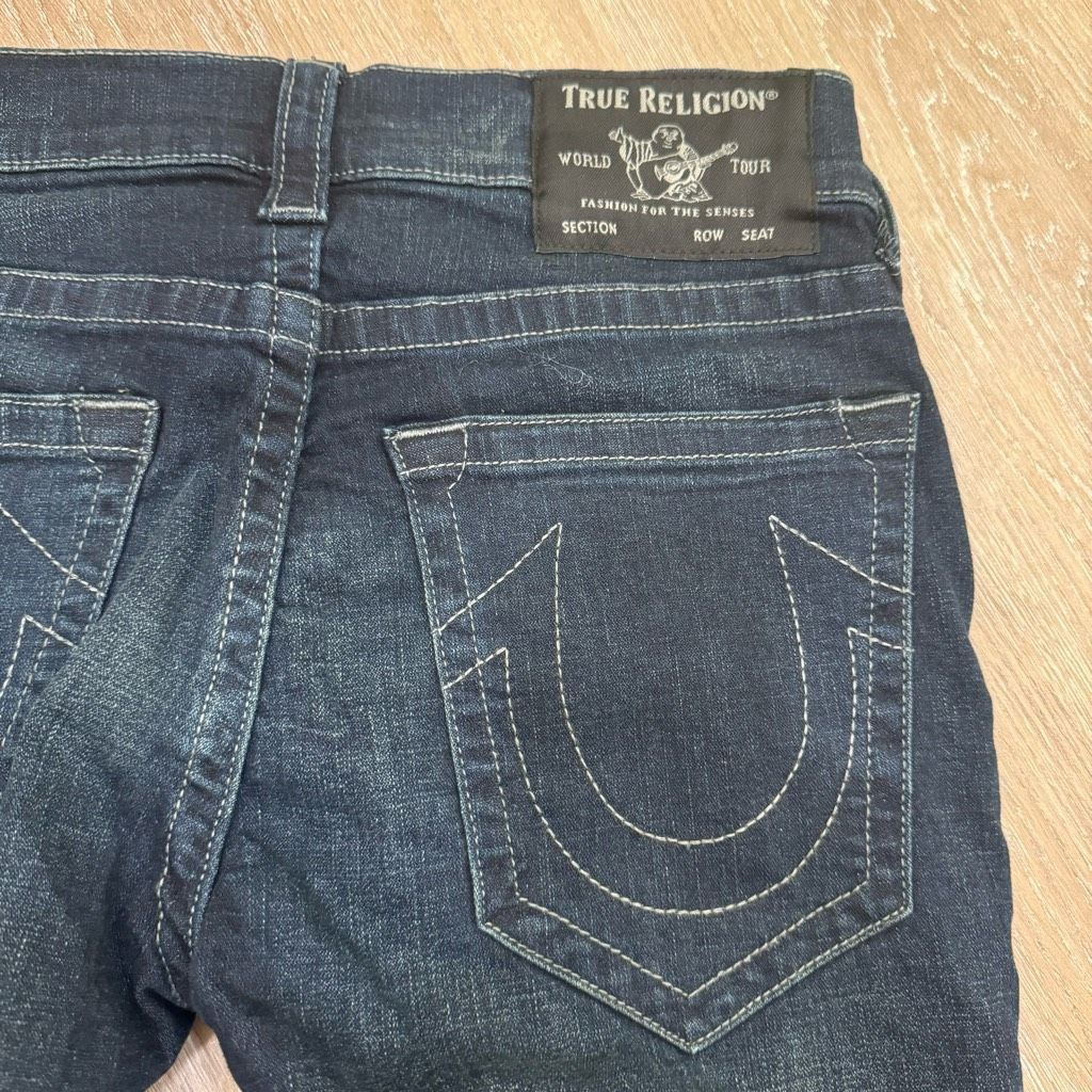 True Religion True Religion Rocco Relaxed Skinny Jeans Embroidered Women 2 Size 29" - 6 Thumbnail