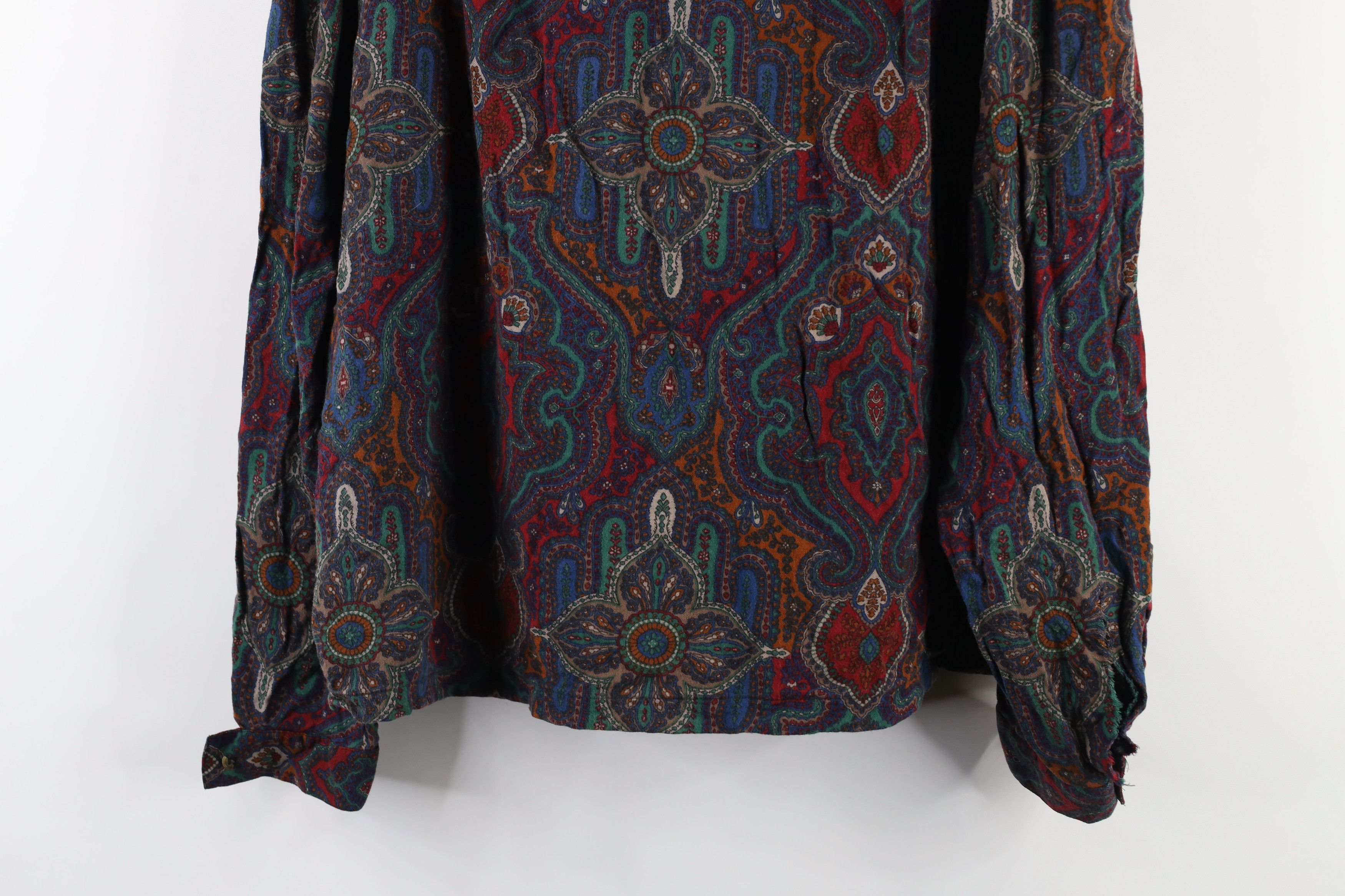 Vintage Vintage 90s Streetwear Rainbow Paisley Collared Button Shirt Size XXL / US 16-18 / IT 52-54 - 9 Thumbnail