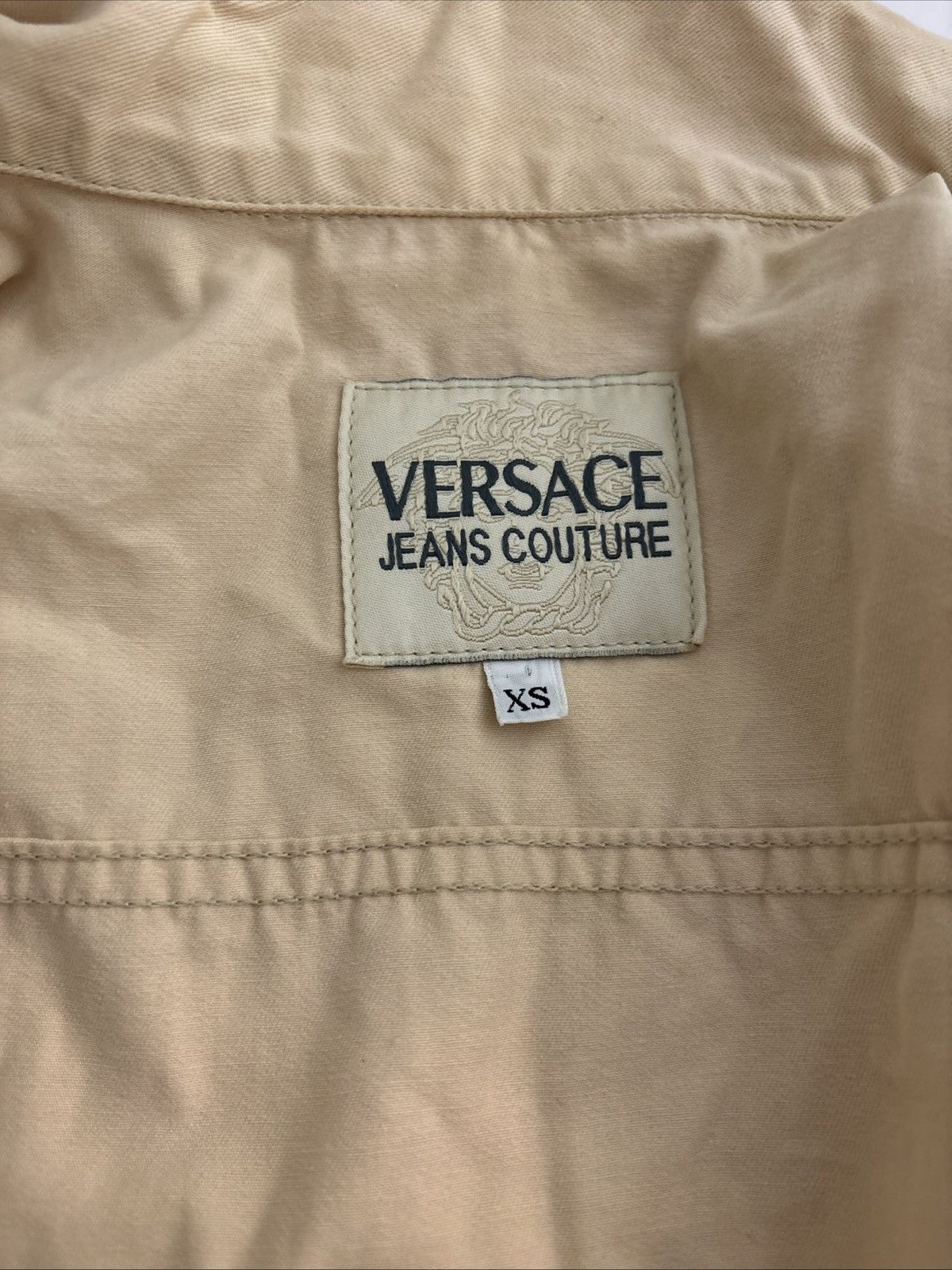 Versace × Vintage Vintage Versace Khaki Jacket Size XS / US 0-2 / IT 36-38 - 6 Thumbnail