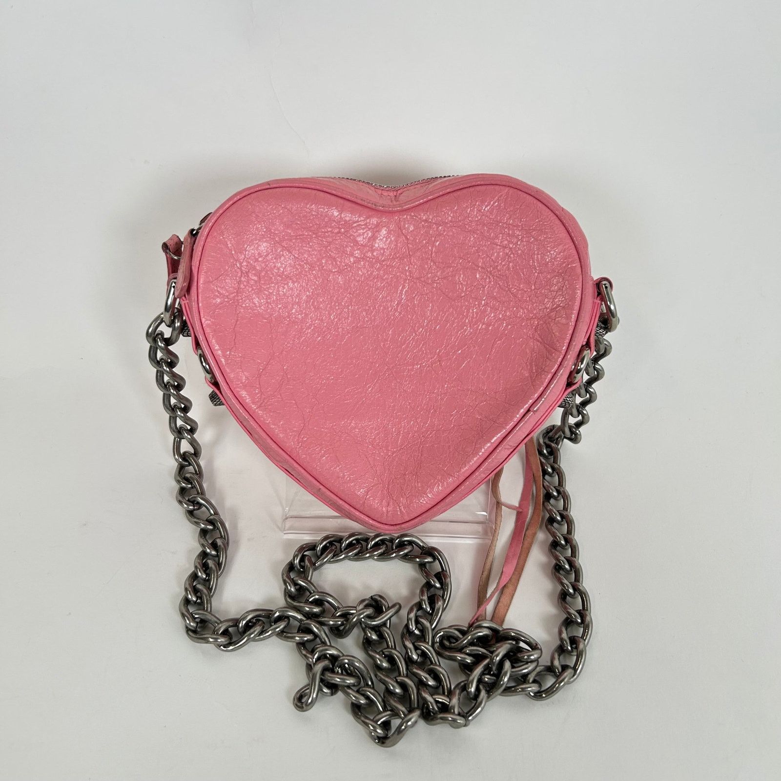 Balenciaga Balenciaga Pink Mini Le Cagole Heart Shoulder Bag Size ONE SIZE - 2 Thumbnail