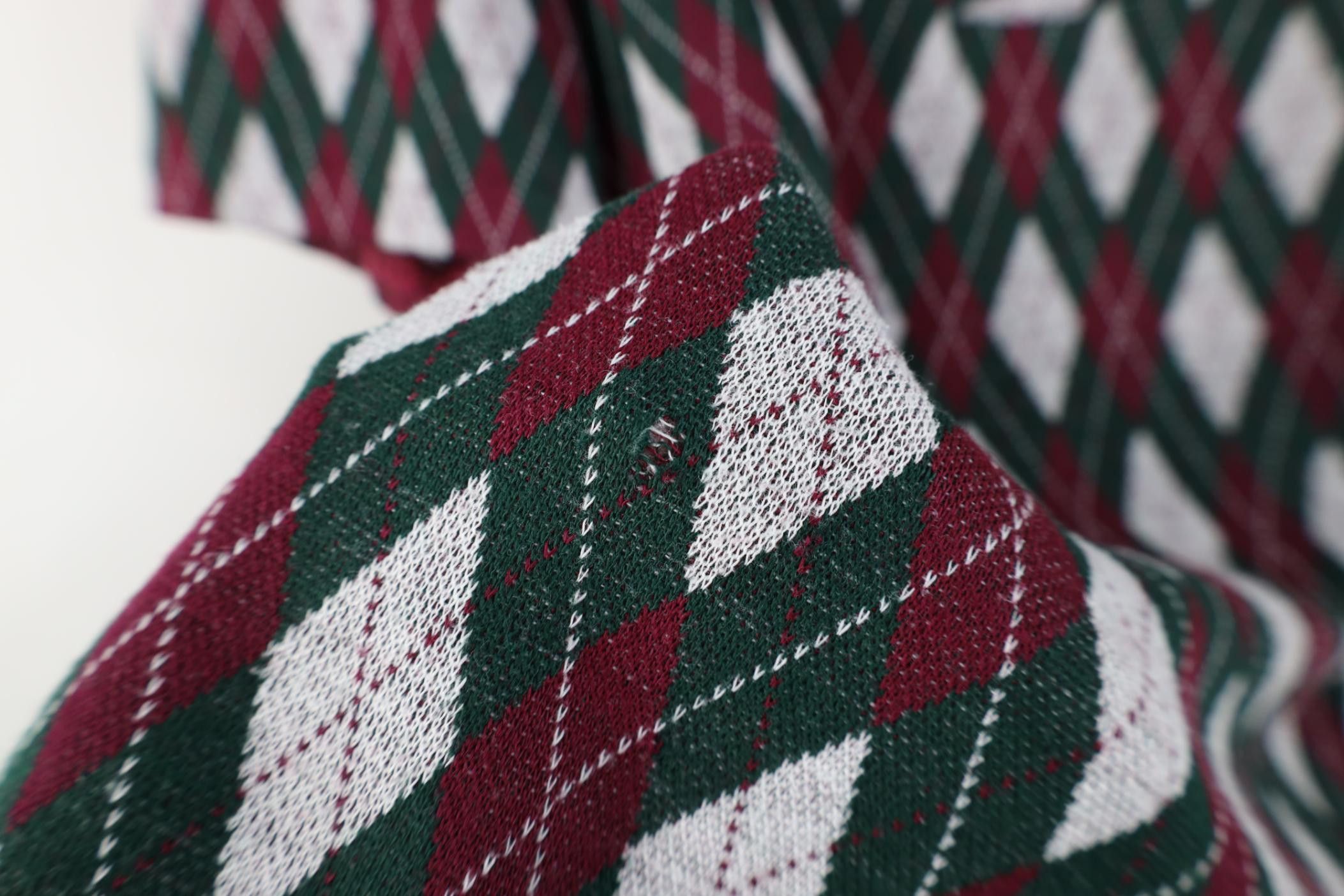 Vintage Vintage 60s 70s Streetwear Argyle Diamond Knit Polo USA Size L / US 10 / IT 46 - 11 Thumbnail