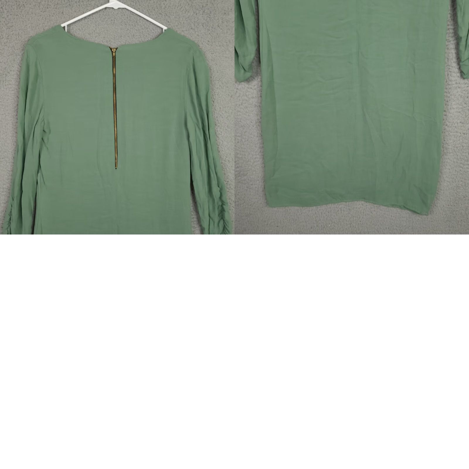 Vintage Axara Paris Women's mint green A-Line Short dress Size 38 Dress Green Solid Viscose Lined Short Sleeve Round Neck, Adult Womens Size 26" / US 2 / IT 38 - 8 Thumbnail