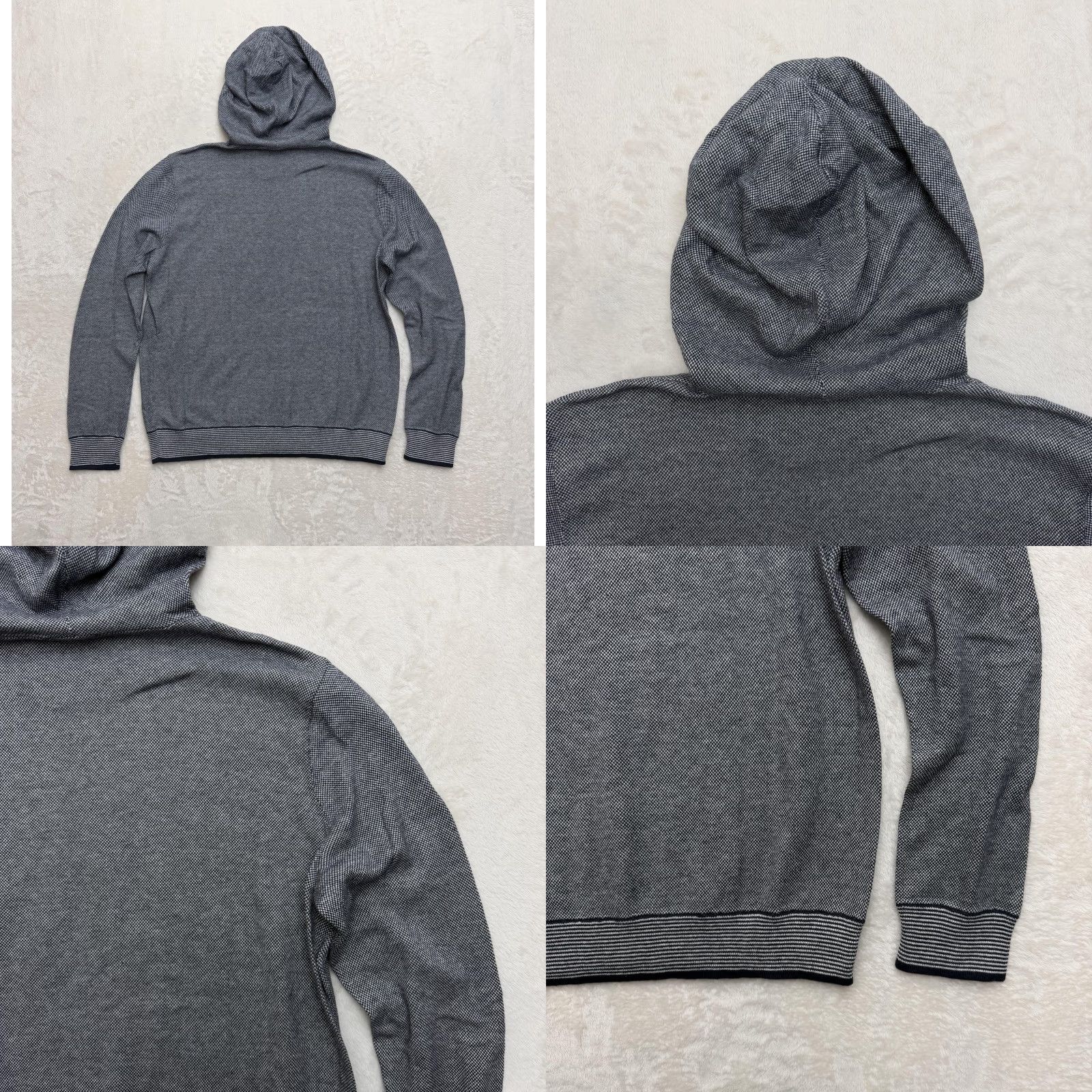 Express Express Sweater Hoodie Mens XL Gray 100% Cotton Knit Pullover Size US XL / EU 56 / 4 - 8 Thumbnail