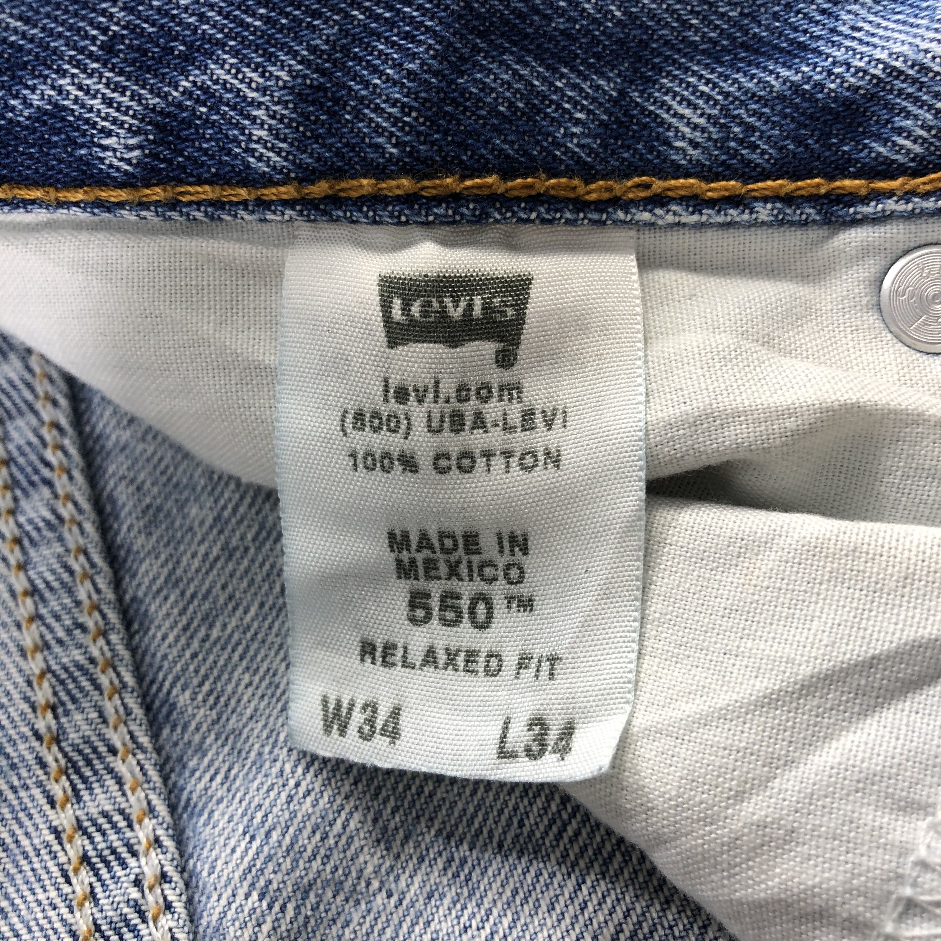 Levi's Vintage Blue Wash Levis 550 Jeans-J2003 Size US 35 - 12 Thumbnail