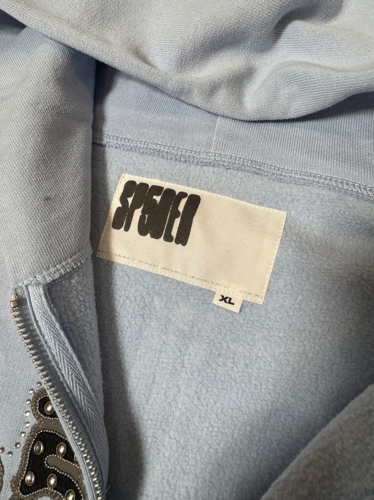 Sp5der Sp5der Mixed Stone OG V2 Zip Hoodie - Rock Blue Size XL Size US XL / EU 56 / 4 - 3 Thumbnail
