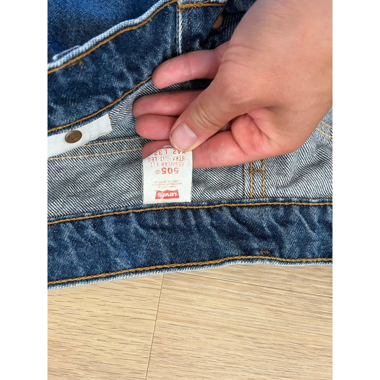 Levi's VTG 505 Levis Jeans Mens 42x32 Blue Straight Size US 42 / EU 58 - 2 Thumbnail