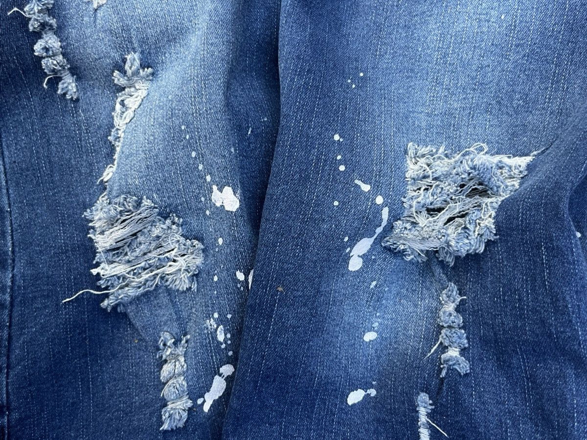 Japanese Brand Vintage Japanese Brand Ripped Destroyed Biker Blue Wash Jean Size US 36 / EU 52 - 9 Thumbnail