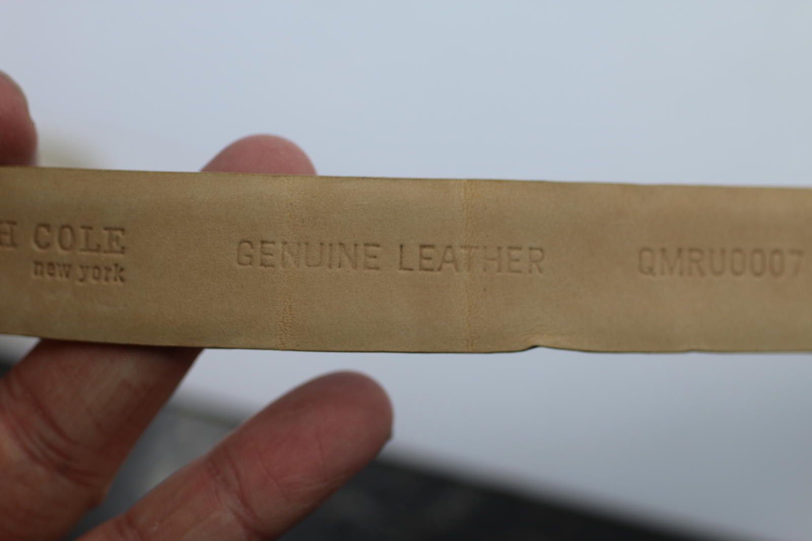 Other Kenneth Cole Genuine Leather Belt Tan Gold Buckle Large Men Size ONE SIZE - 6 Thumbnail