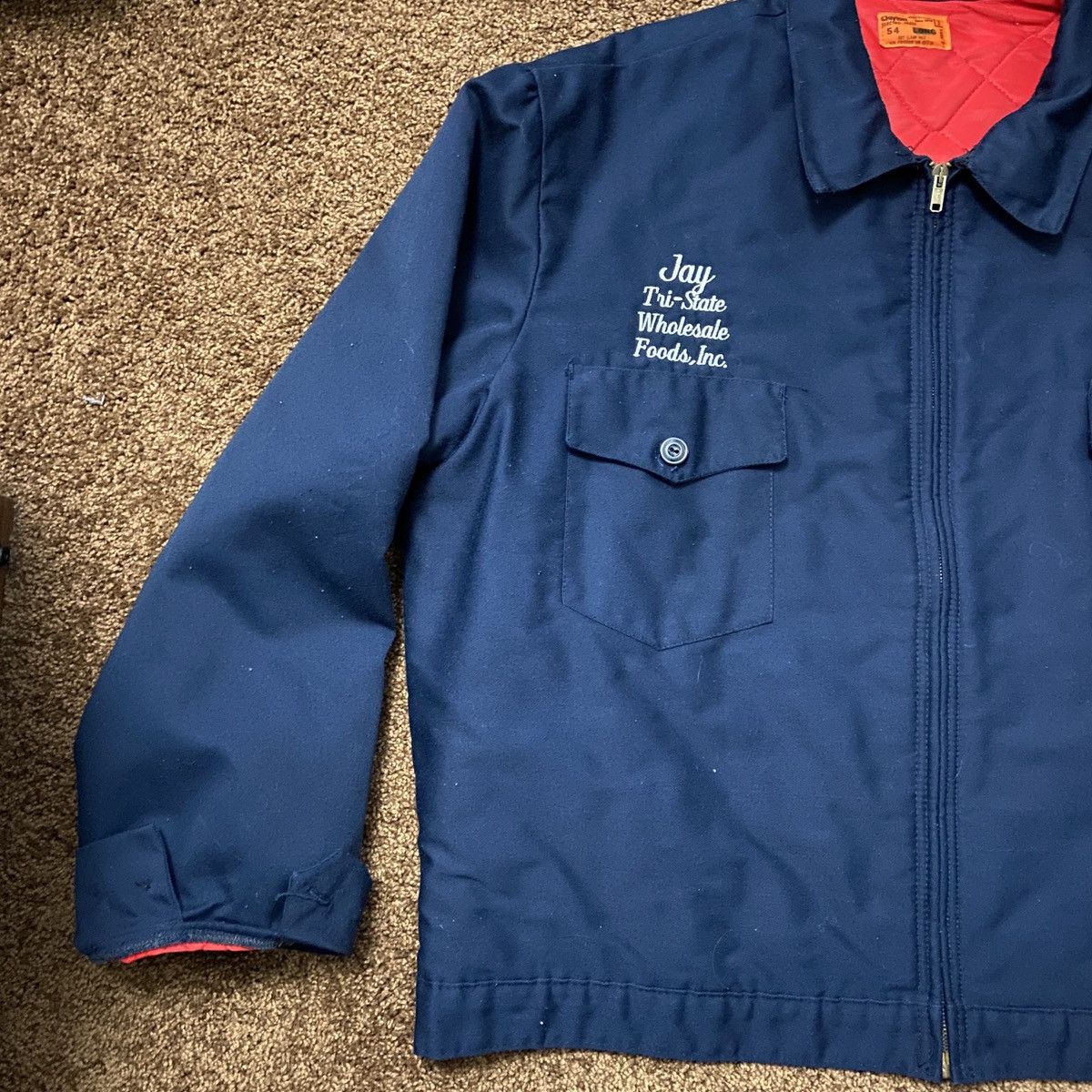 Vintage Work Jacket Made In USA Navy Size US L / EU 52-54 / 3 - 2 Thumbnail