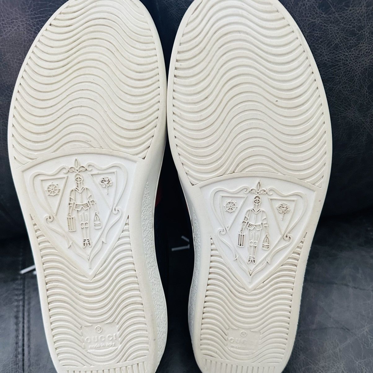 Gucci Gucci Ace Blue GG Monogram Leather Sneakers US9 EU42 UK8 Size US 9 / EU 42 - 13 Thumbnail