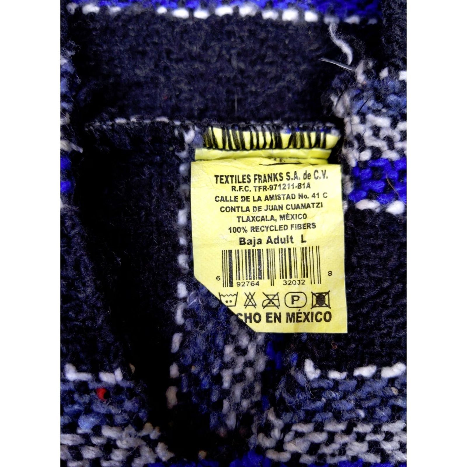 KangaROOS Franks Hoodie Mens L Blue Black White Stripe Drug Rug Baja Pullover Kangaroo Size US L / EU 52-54 / 3 - 5 Thumbnail