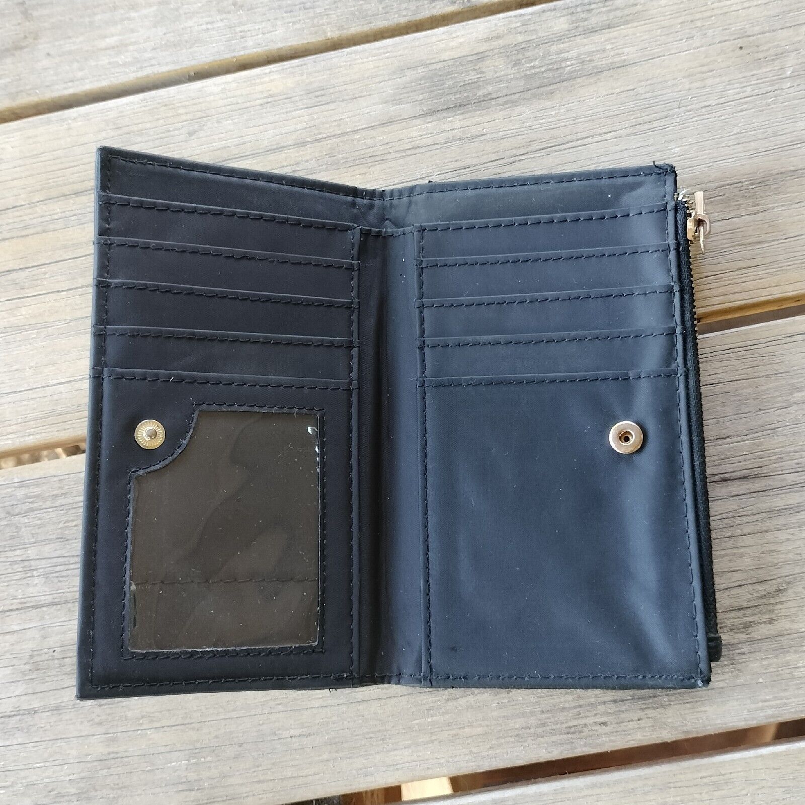 Japanese Brand Wallet Purse Faux Leather Bi Fold Book Cutout Lazer Cut Size ONE SIZE - 7 Thumbnail