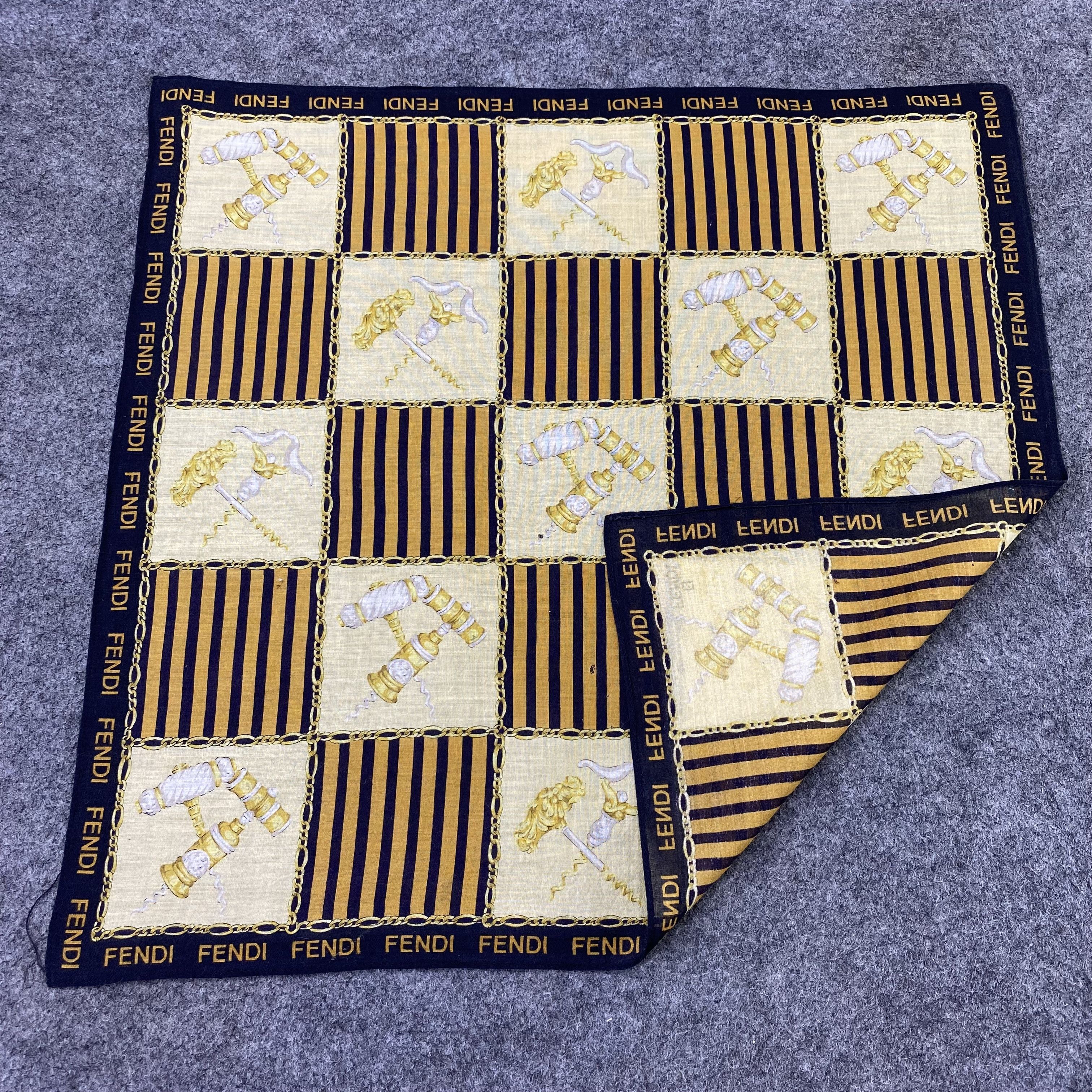 Fendi Fendi Handkerchief Neckerchief Bandana-B1726 Size ONE SIZE - 5 Thumbnail