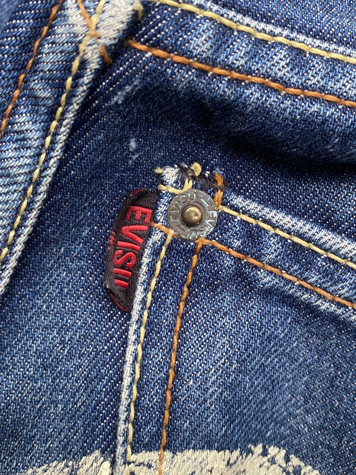 Japanese Brand × Vintage FLARE🔥 japanese brand mighty evisu daicock jeans Size US 30 / EU 46 - 6 Thumbnail