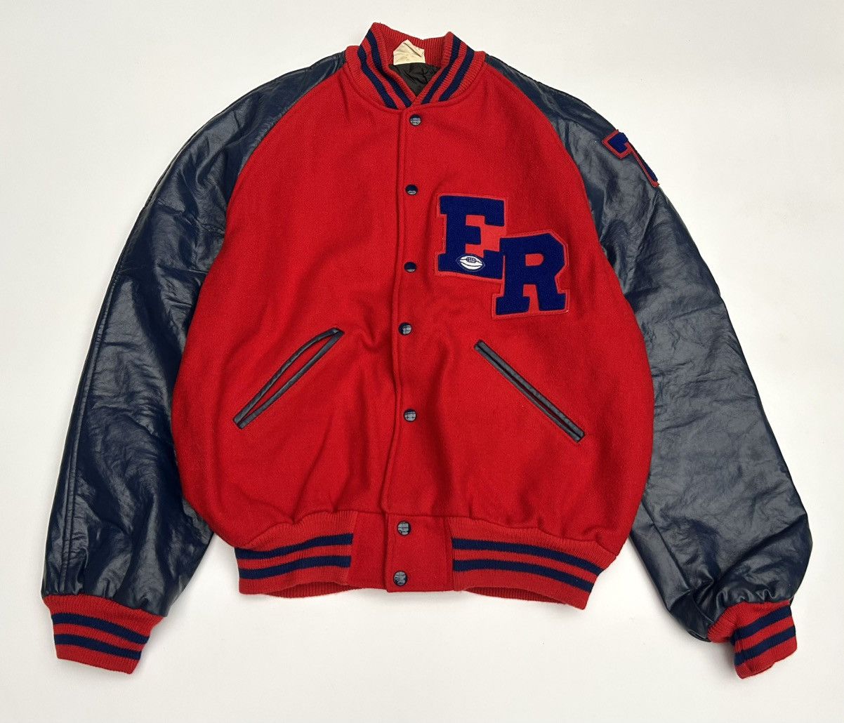 Howe × Vintage Vintage Howe Athletic Varsity Letterman Baseball Jacket Size US XL / EU 56 / 4 - 1 Thumbnail