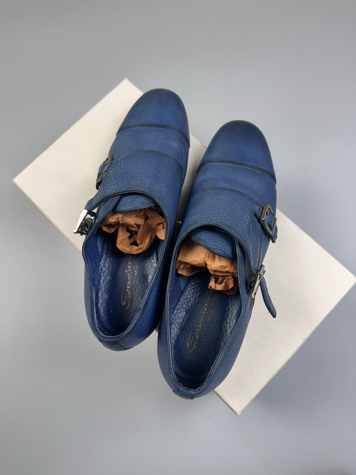 Santoni Santoni leather double-buckle shoe Size US 8 / IT 38 - 4 Thumbnail