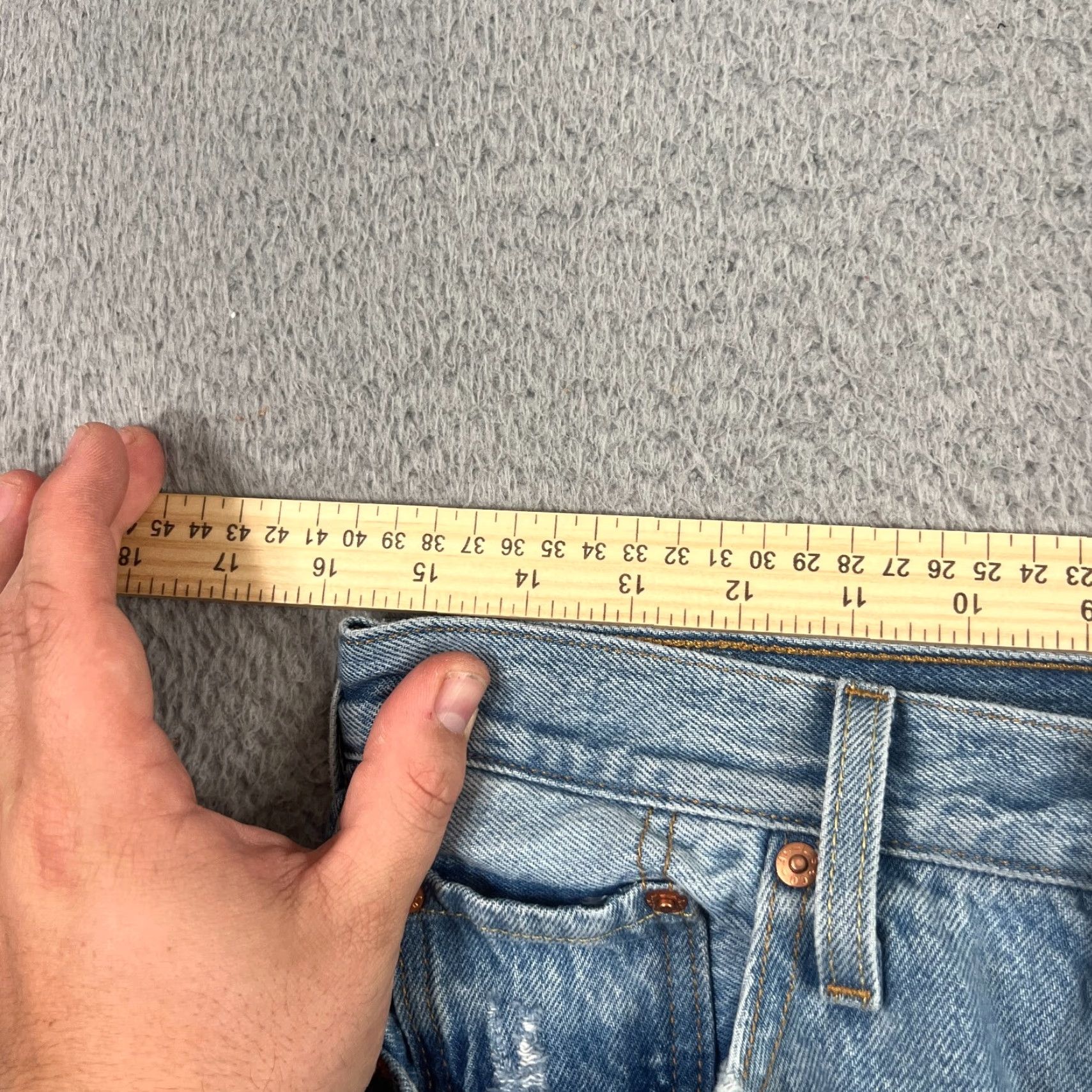 Levi's VINTAGE Levi's 501 Jeans Womens 31x26 Skinny Distressed Blue Denim Mid Rise Button Fly Size 24" / US 00 / IT 34 - 6 Thumbnail