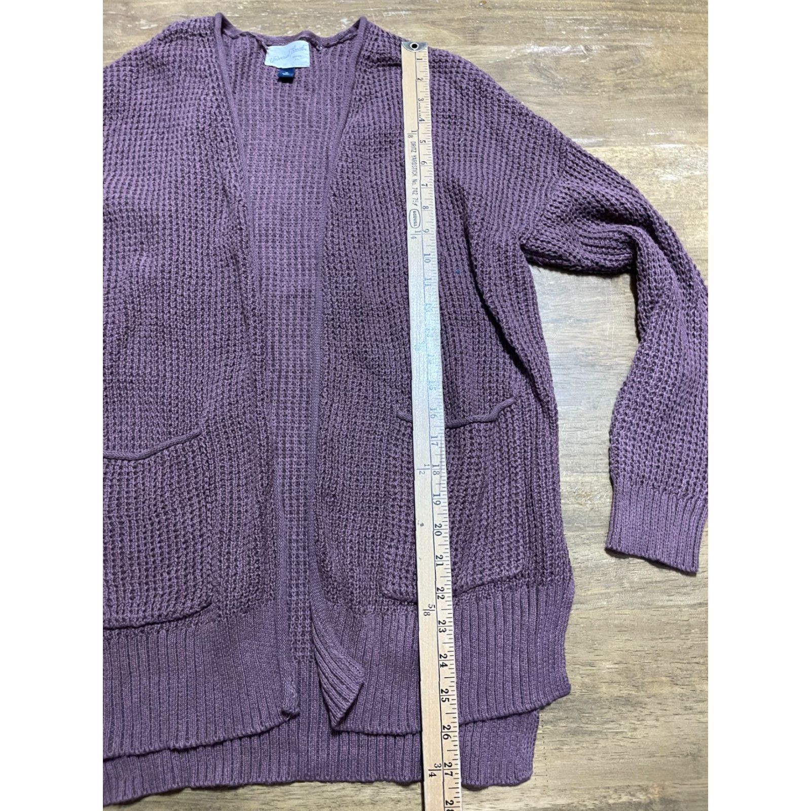 Vintage Universal Thread Sweater Cardigan, Women's Size M, Brown Knit Open, Long Sleeve, Open Cardigan, Women, Medium Brown Knit Cardigan Size M / US 6-8 / IT 42-44 - 6 Thumbnail