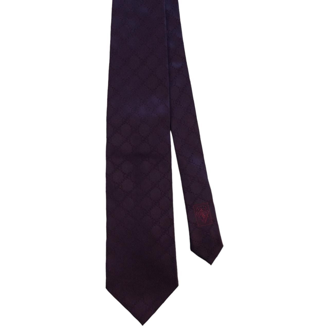 Gucci Vintage Gucci Monogram Silk Tie Size ONE SIZE - 1 Thumbnail
