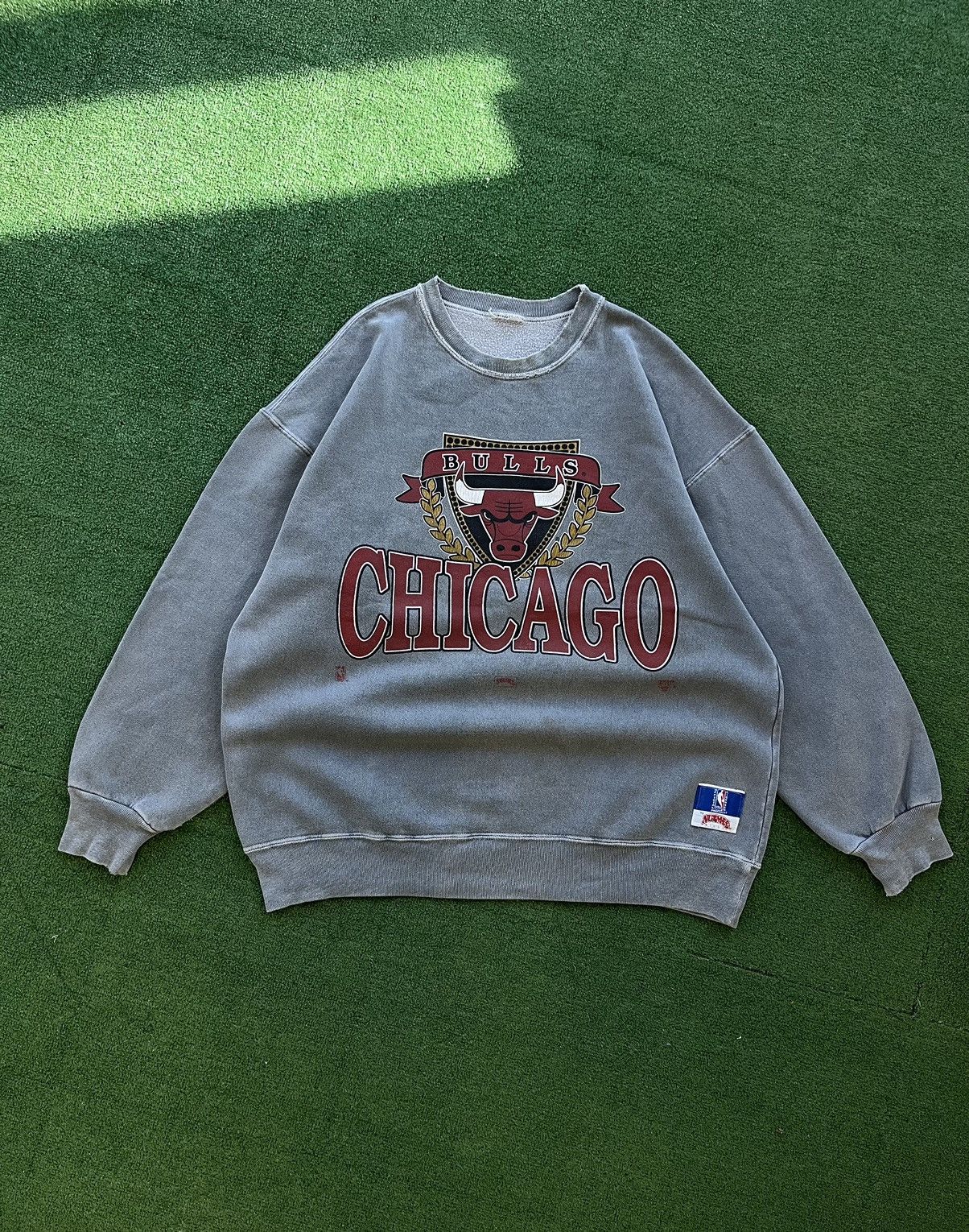 Chicago Bulls NBA Vintage Vintage 90s Chicago Bulls NBA Distressed Baggy Sweatshirt Grailed