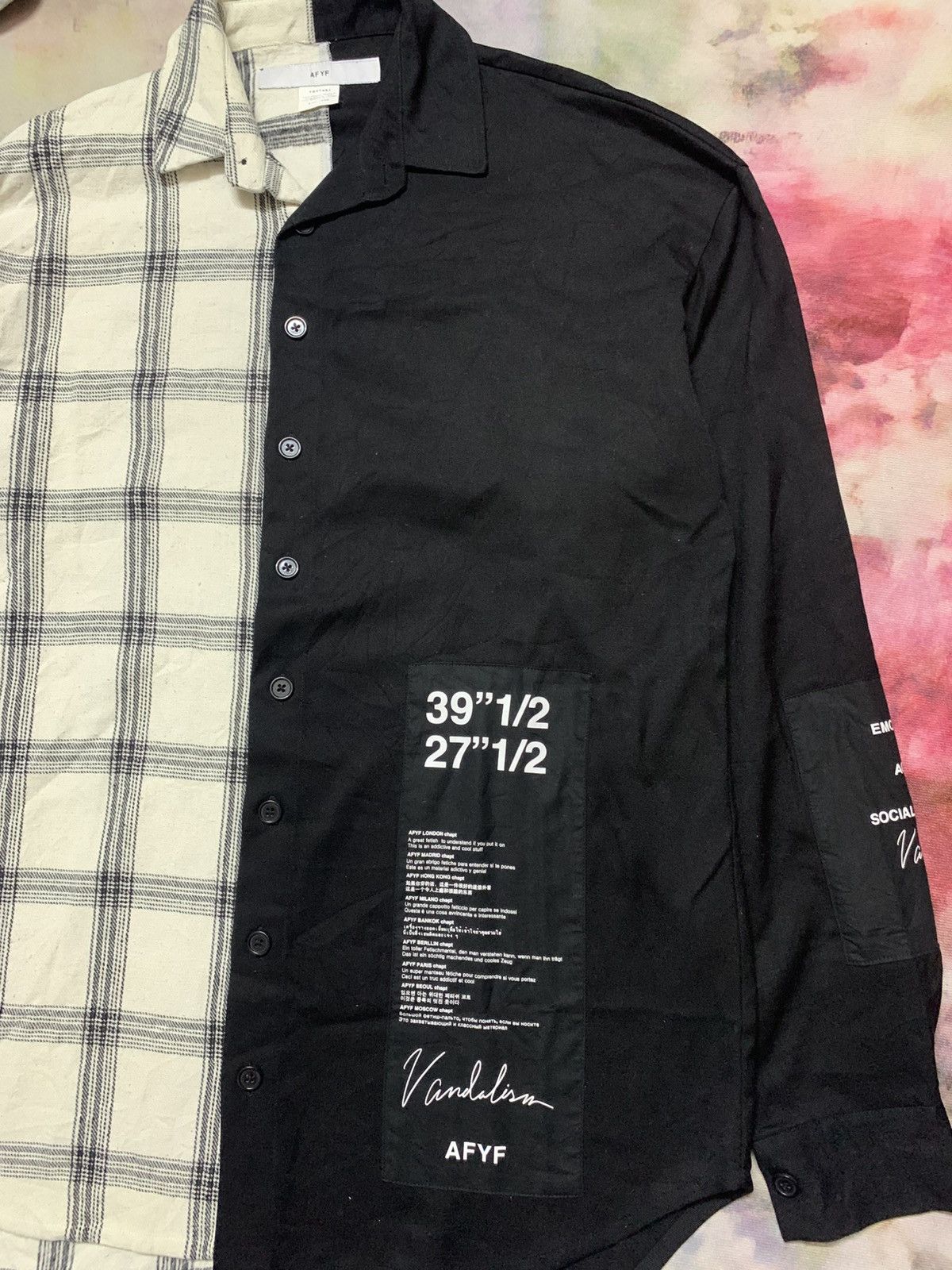 Hysteric Glamour × Japanese Brand 2000’s ROVTSKI Hybrid Oversized Shirt Size US XXL / EU 58 / 5 - 4 Thumbnail