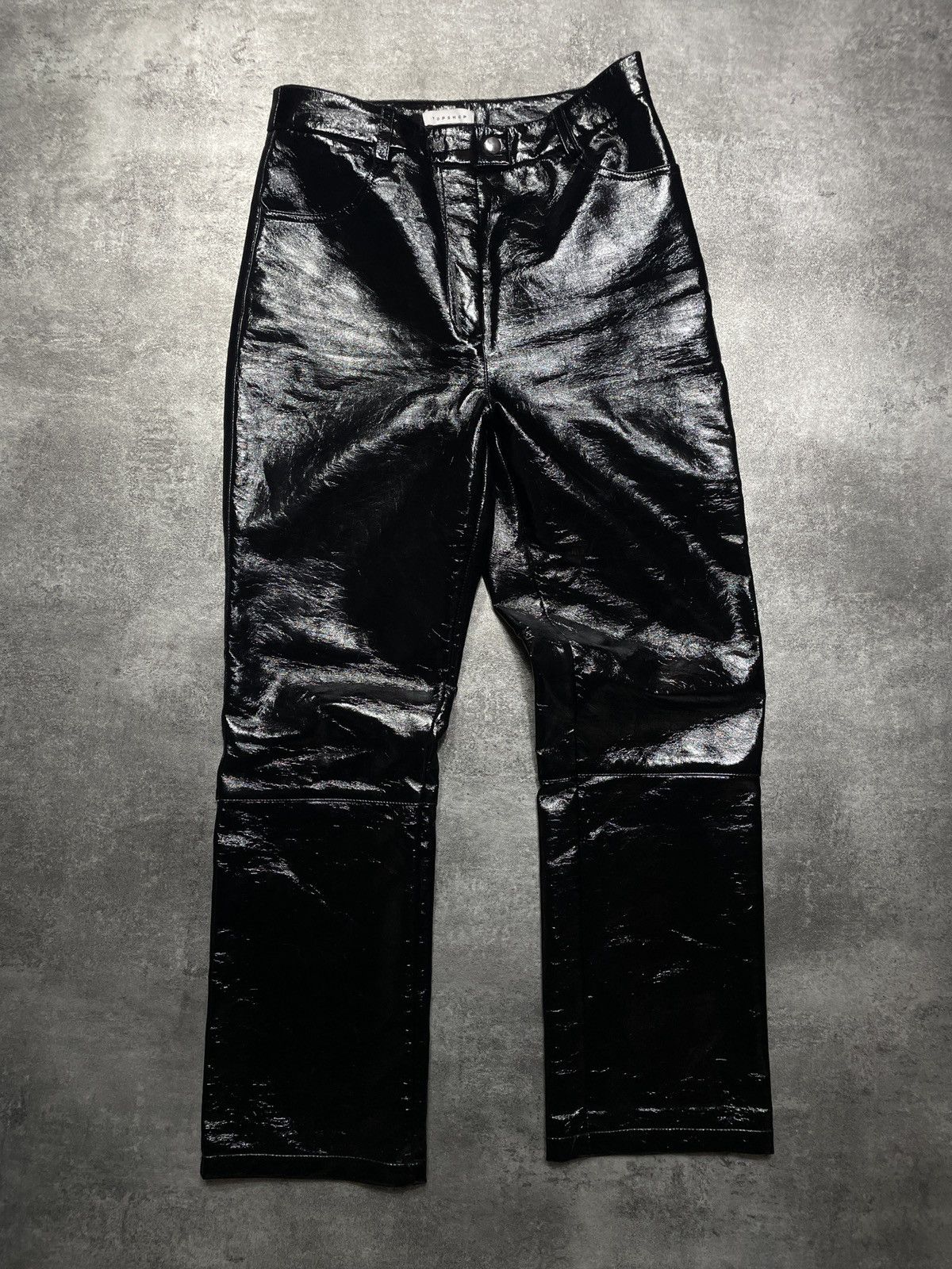 Vintage Viscose🔥Hype Streetwear Pants Eco Leather Opium Goth Size 27" / US 4 / IT 40 - 1 Thumbnail