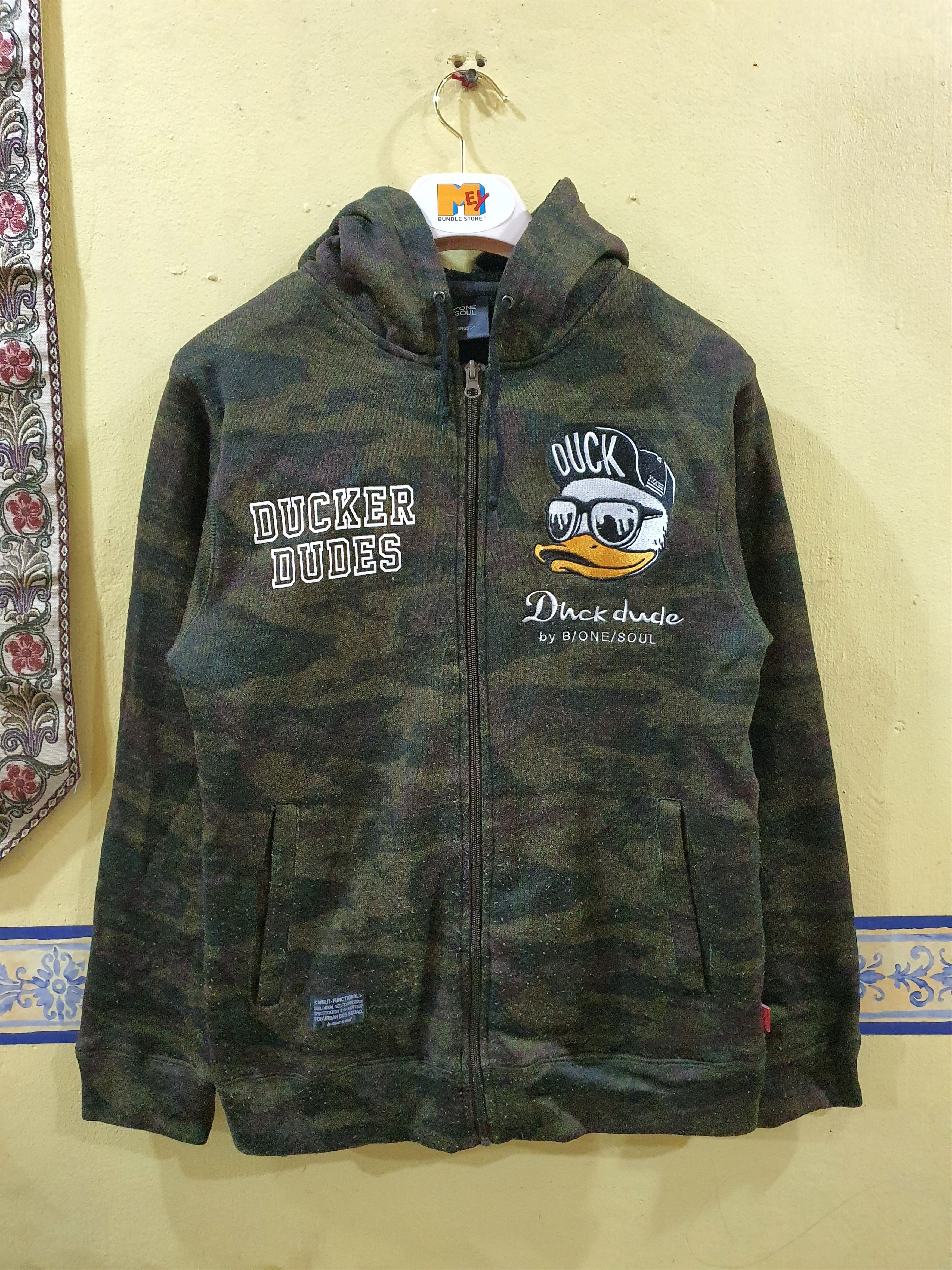 Japanese Brand Duck Dude by B One Soul camo hoodie zip Size US L / EU 52-54 / 3 - 1 Thumbnail