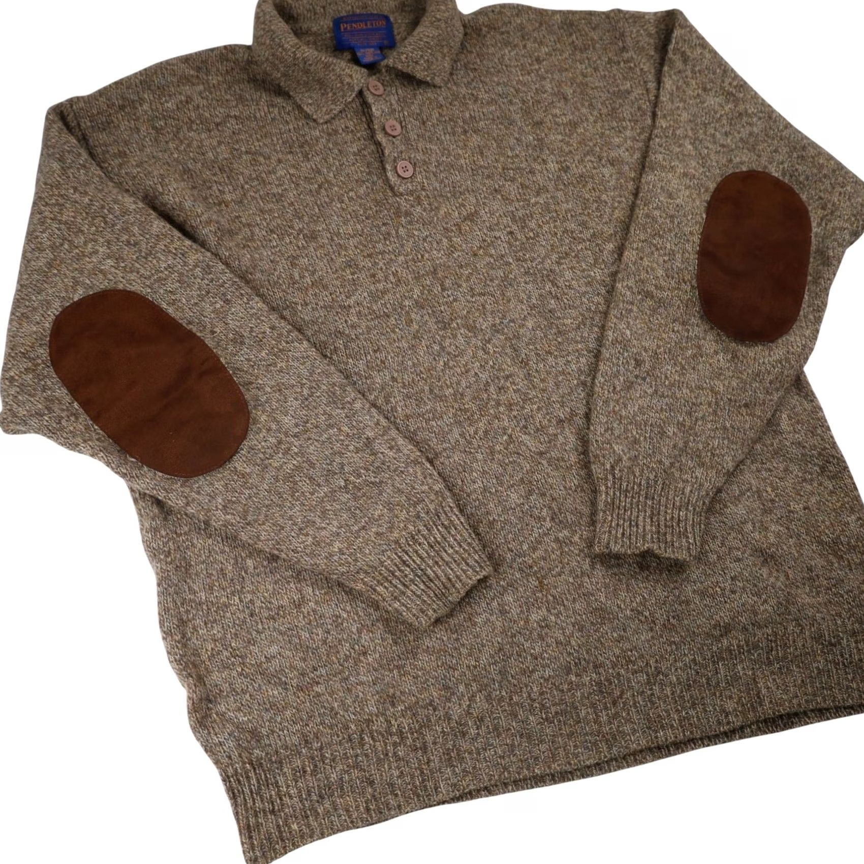 Pendleton Pendleton %100 Shetland Wool Knit Sweater Pullover Mens Beige M Size US M / EU 48-50 / 2 - 3 Thumbnail