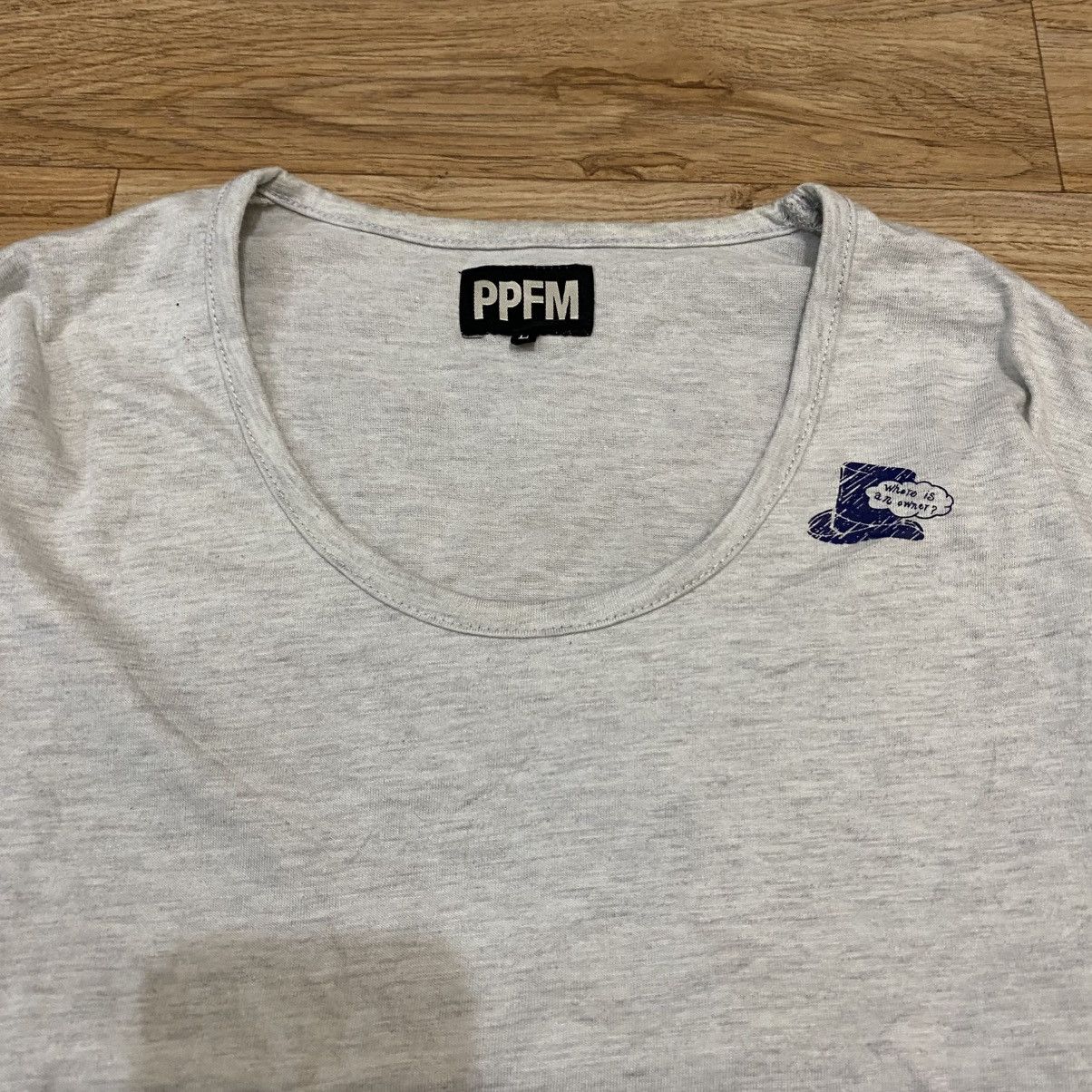PPFM 2000s PPFM Japan Grey Long Sleeve Shirt Small Logo Size US L / EU 52-54 / 3 - 5 Thumbnail