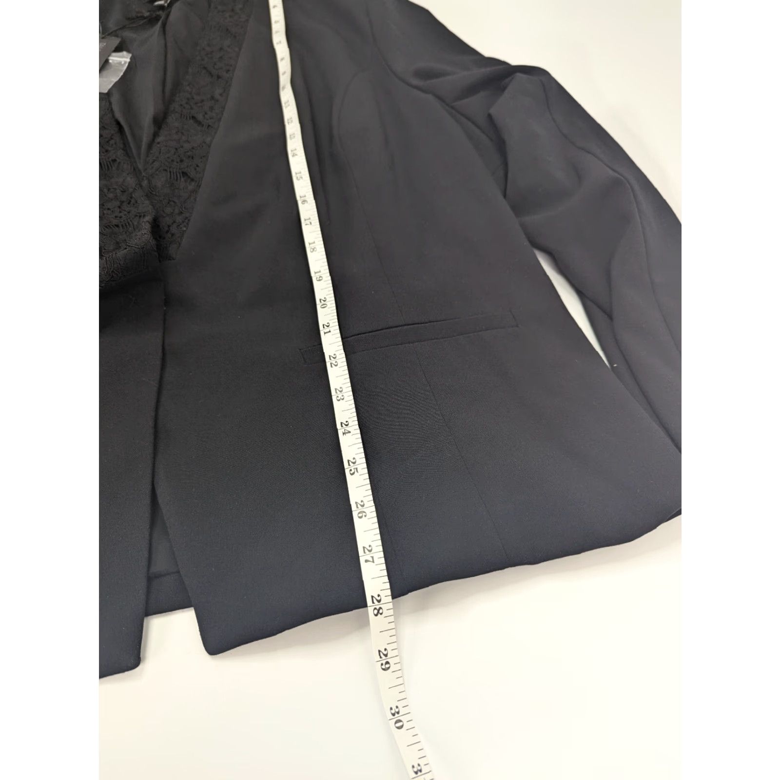 Vintage NWT Lane Bryant Blazer Shirt Lace Lined Womens Sz 28 Black Jacket Suit Blazer Mens? Size 4XL / US 24-26 - 4 Thumbnail