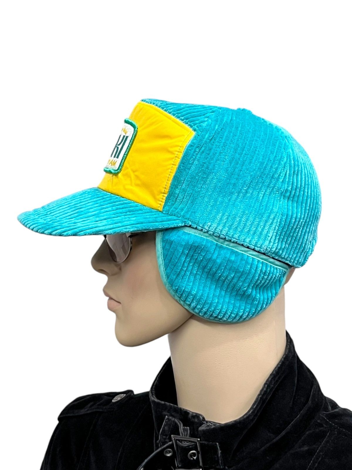 Vintage FYE⛷️Vintage 90’s KIKI SKI TEAM 7Panel Ear Flap Corduroy Hat Size ONE SIZE - 4 Thumbnail