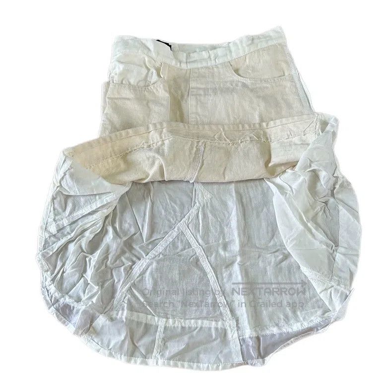 Comme des Garcons Comme Des Garcons size S Asymmetrical White Short Skirt Size 24" / US 00 / IT 34 - 4 Thumbnail