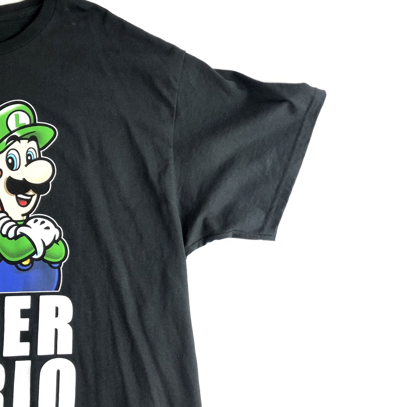 Nintendo Nintendo Super Mario T-Shirt Graphic Tee Mario & Luigi Black Mens XL Size US XL / EU 56 / 4 - 5 Thumbnail