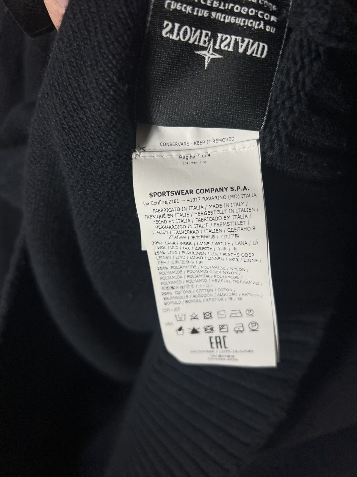 Stone Island Stone Island Wool Linen Blend Knitted Pullover FW2018 Size US M / EU 48-50 / 2 - 12 Thumbnail